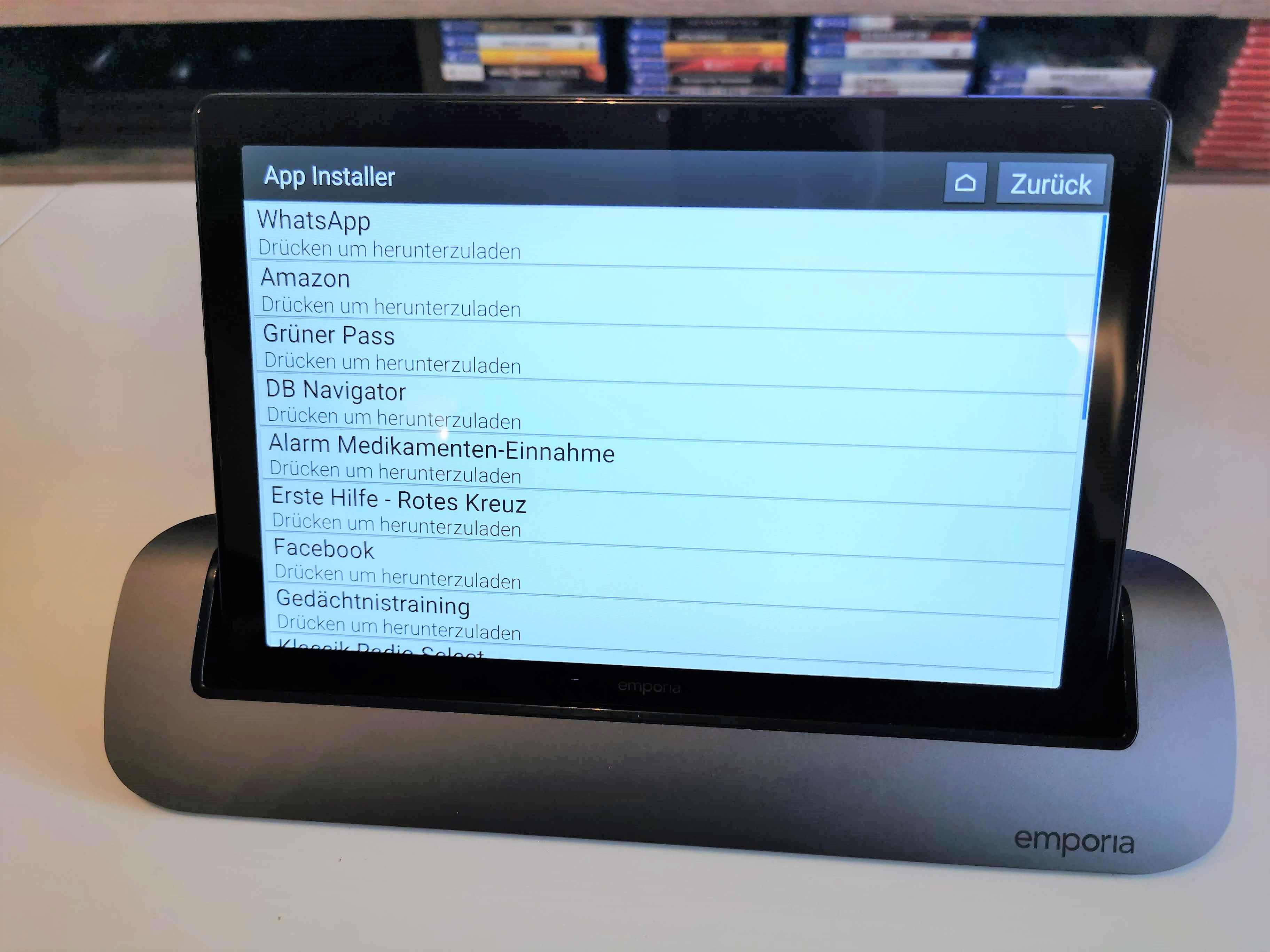 Praktisch und simpel: Alles installierbar, von WhatsApp über den Grünen Pass bis hin zu Facebook.