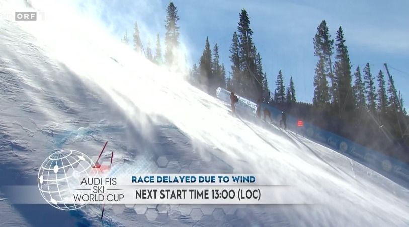 Der Wind verbläst die Abfahrt von Beaver Creek.