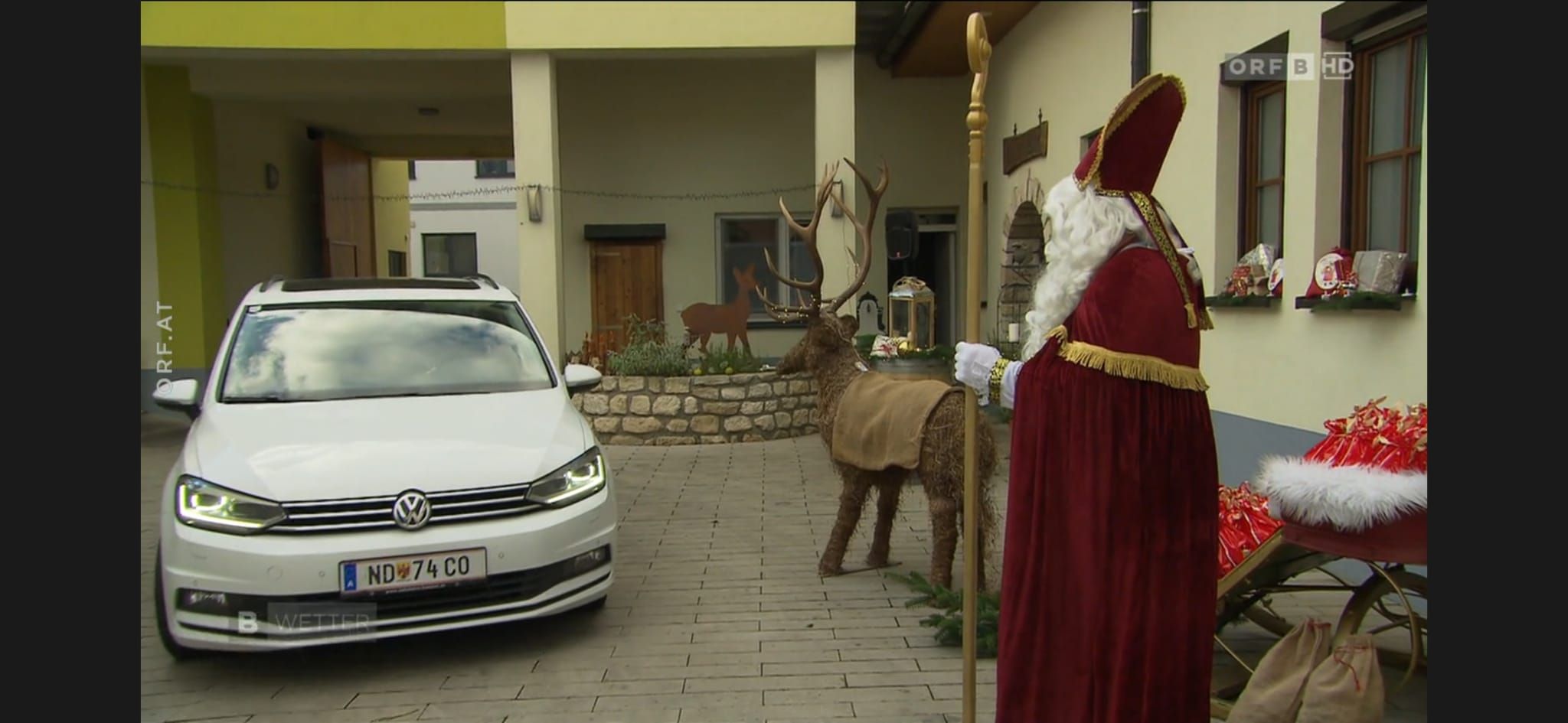 Ein Drive-In-Nikolo macht Besuche im Lockdown sicher.