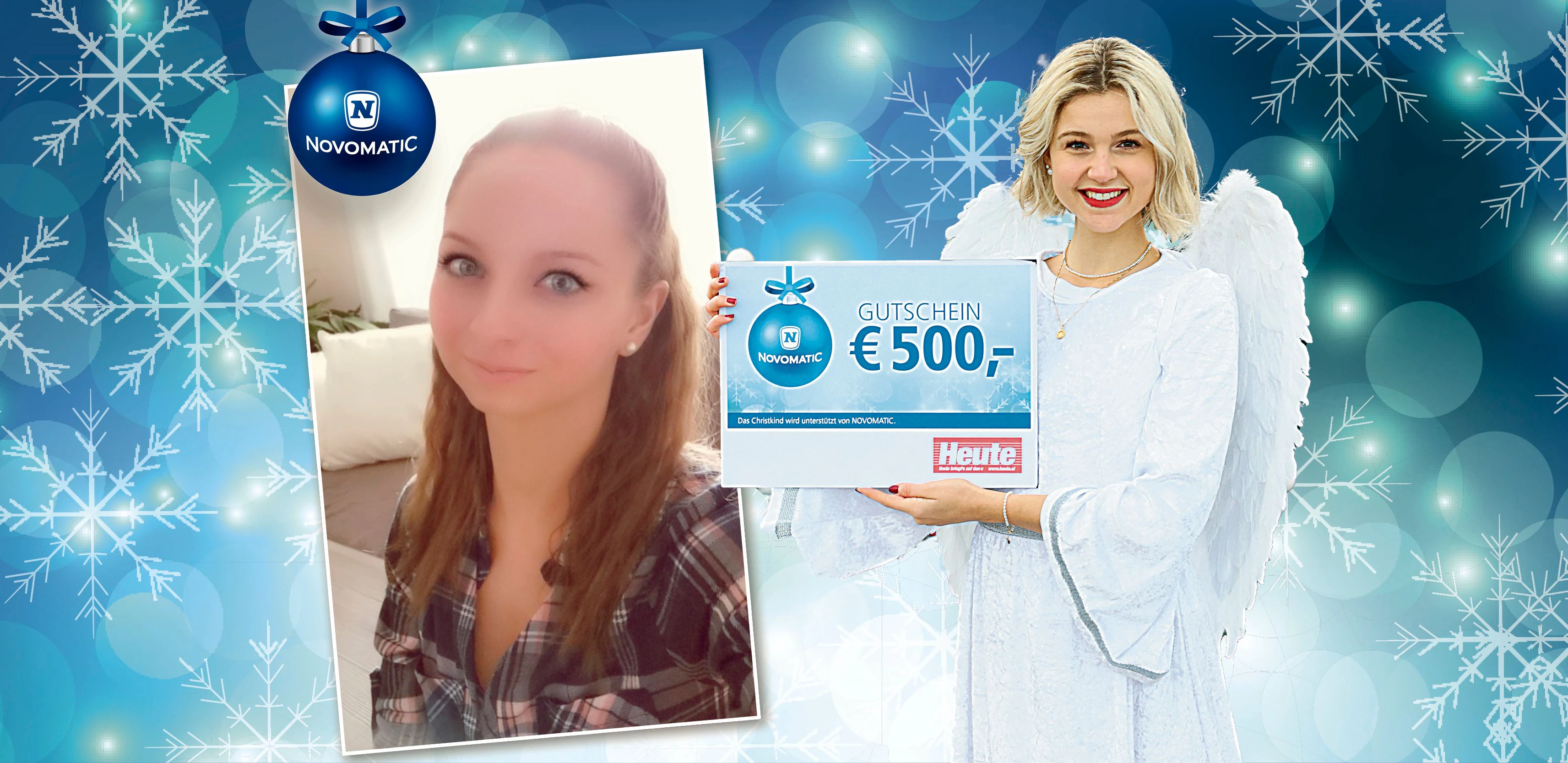 Das "Heute"-Christkind und Novomatic helfen Sofie (li.) aus NÖ: Sie kann sich nun eine neue Waschmaschine kaufen.