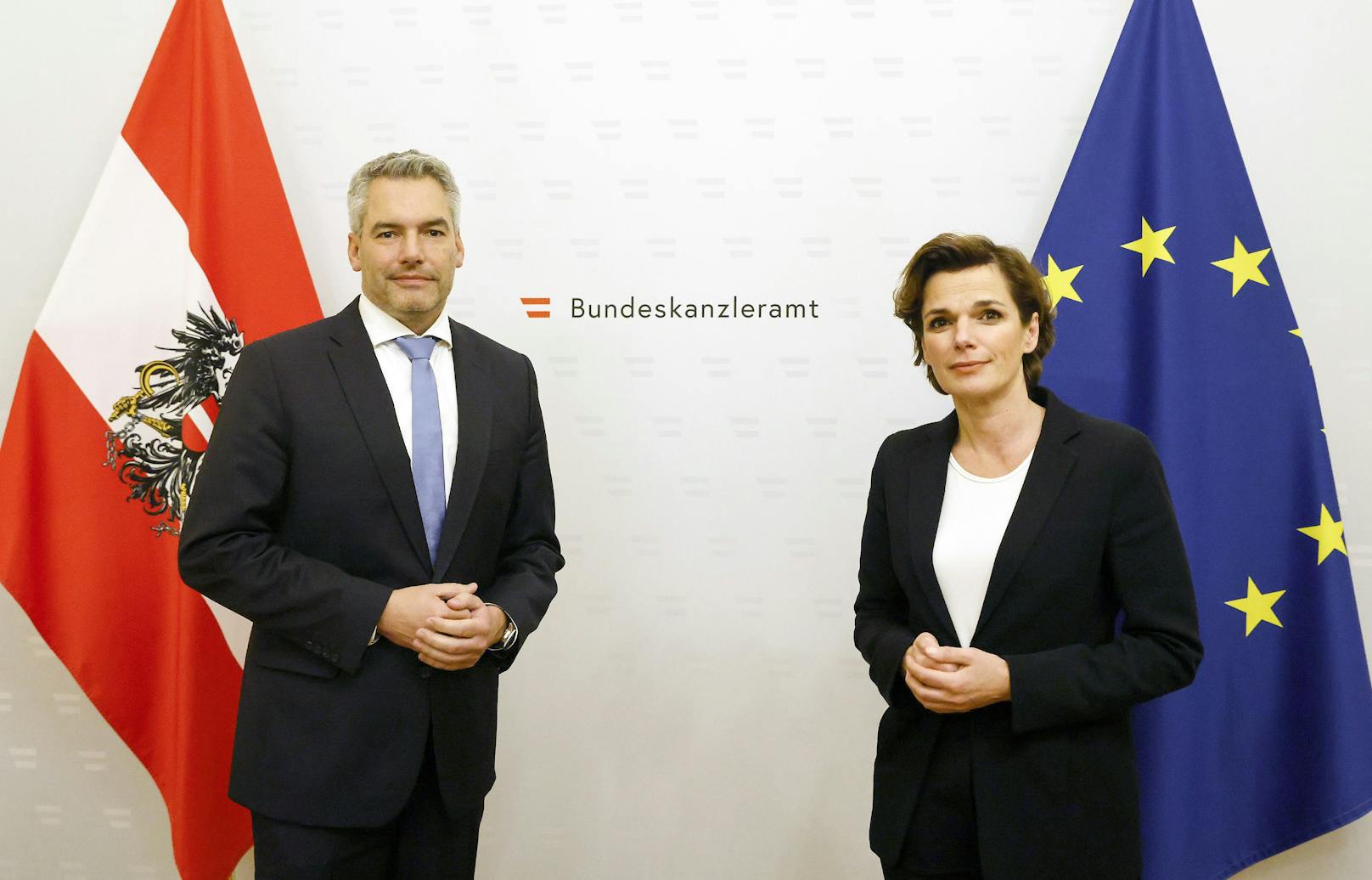 SPÖ-Chefin Pamela Rendi-Wagner und der neue Bundeskanzler