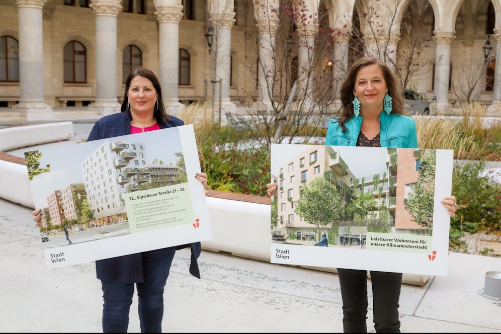 Bis 2026 entstehen entlang der Eipeldauer Straße (Donaustadt) über 500 geförderte Wohnungen, davon 320 Gemeindebauwohnungen. 