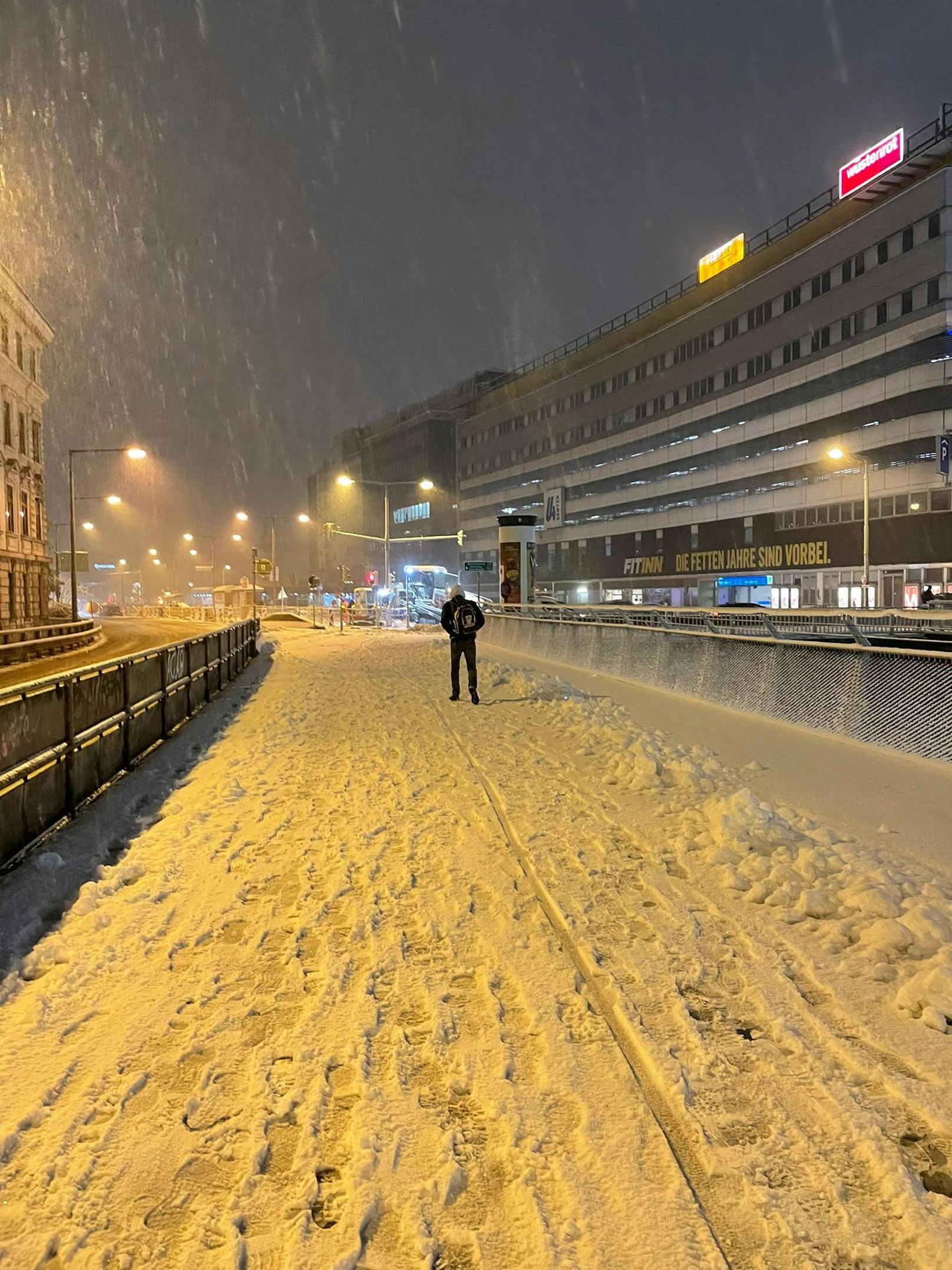 Eine dicke Schnee-Walze überrollt das ganze Land, in Wien wurde die rote Wetter-Warnstufe ausgerufen.