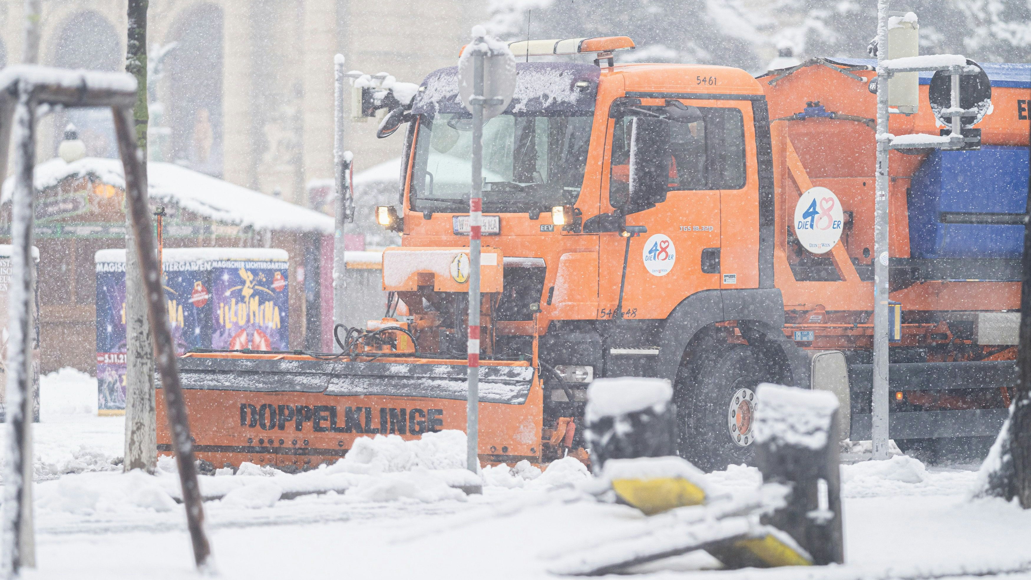 Schnee in Wien am 09.12.2021