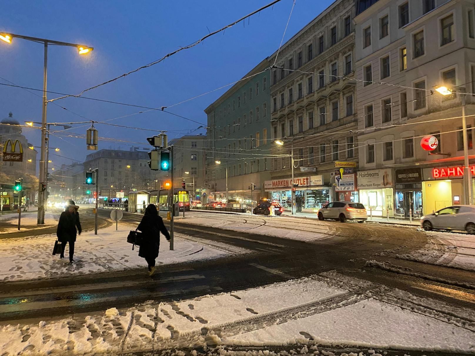 Am Donnerstag schneite es auch in Wien kräftig.