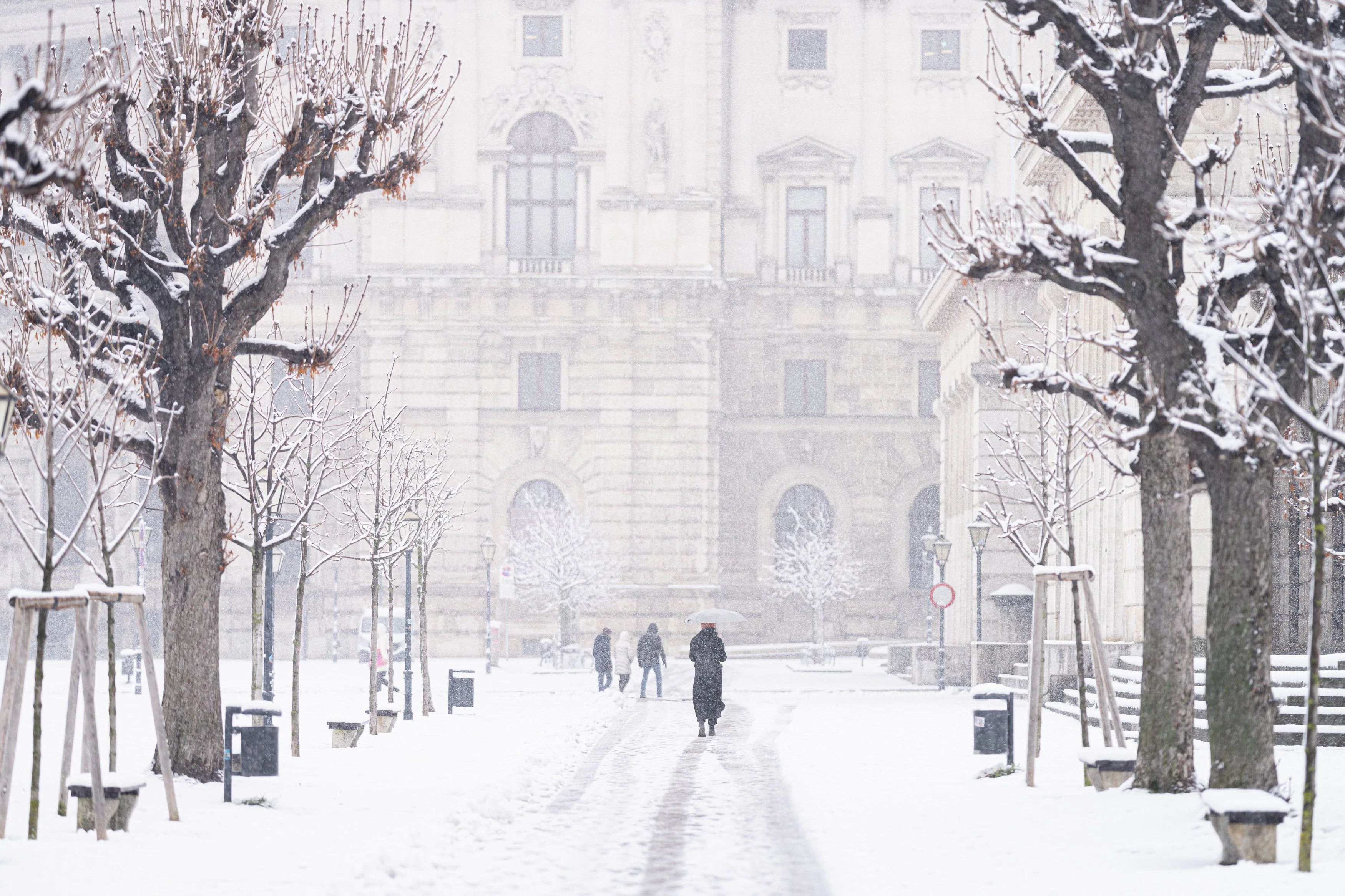 Schnee in Wien am 09.12.2021