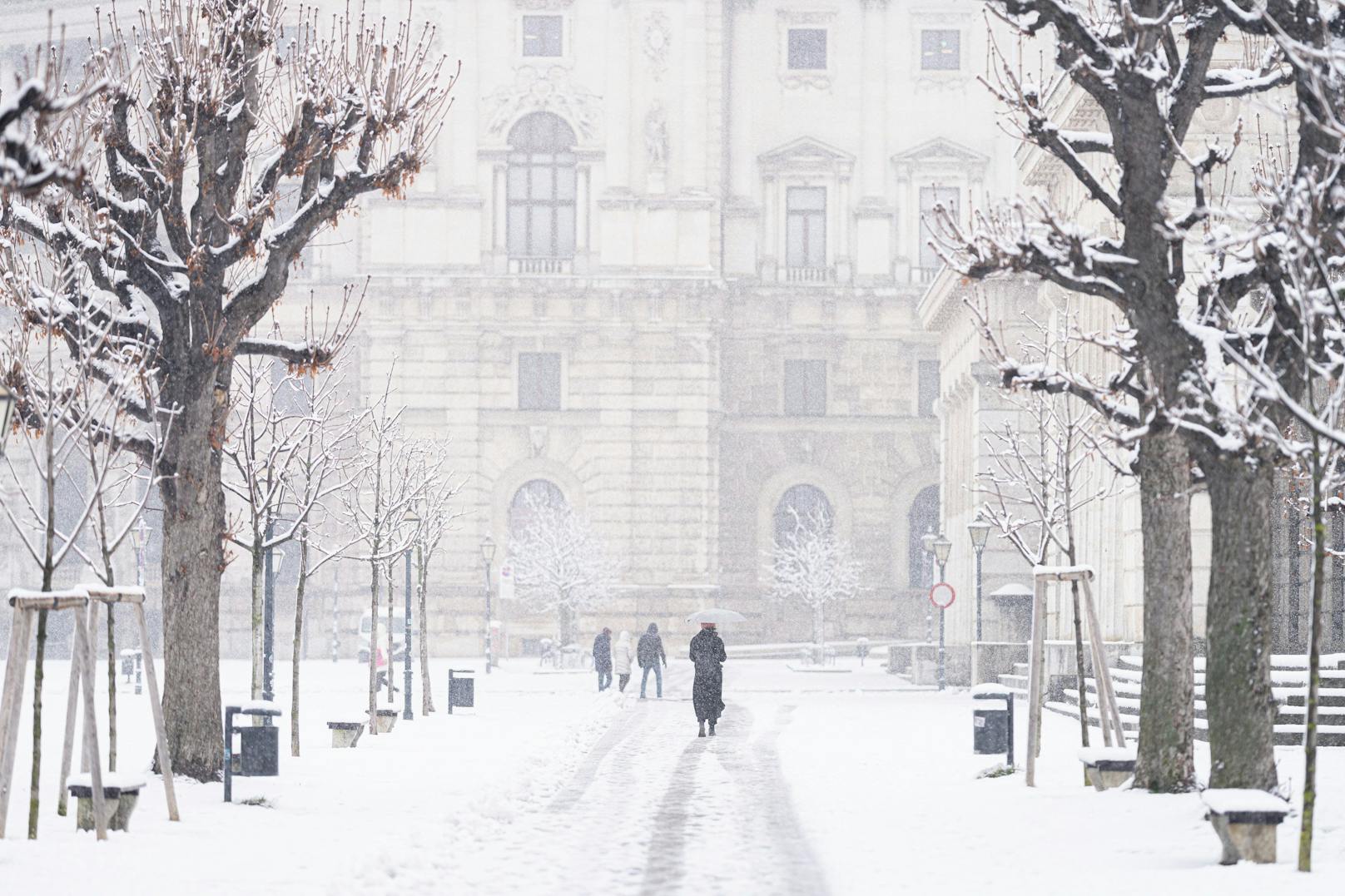 Schnee in Wien am 09.12.2021