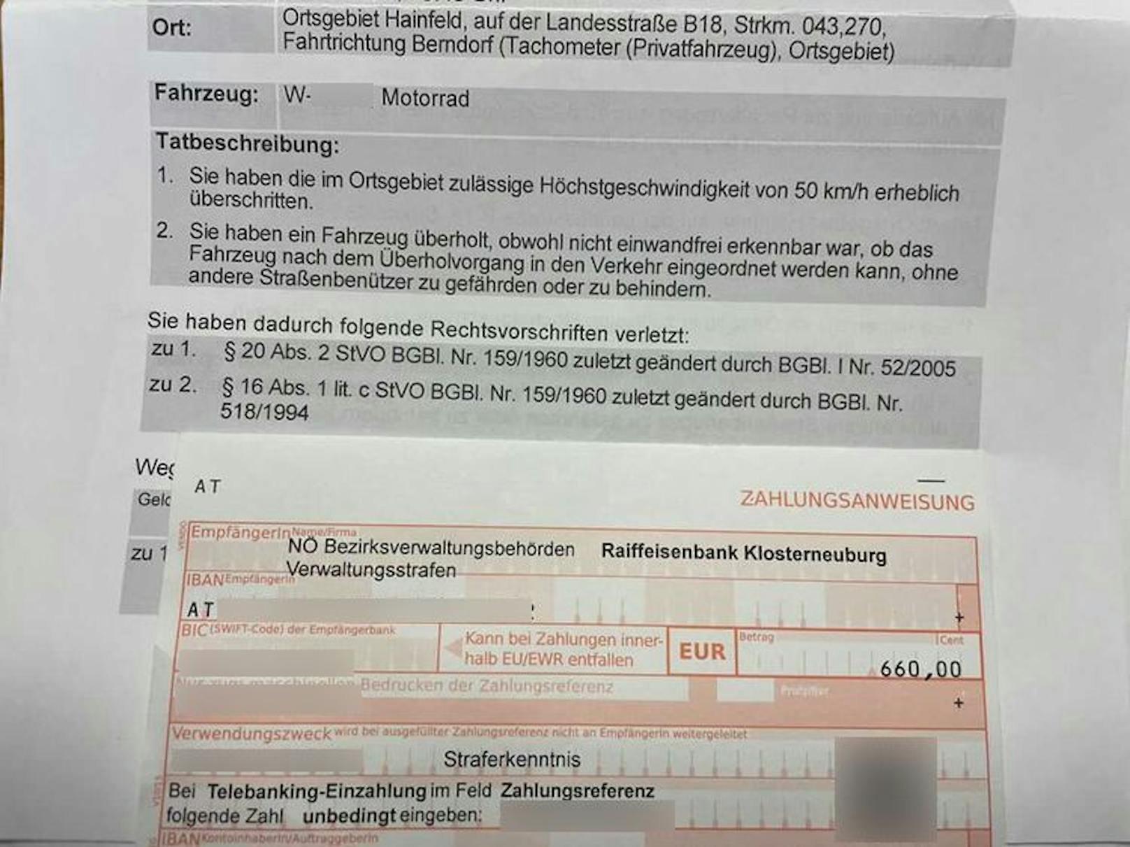 Die strafe hat es in sich: 660 Euro soll die 29-Jährige nun bezahlen.