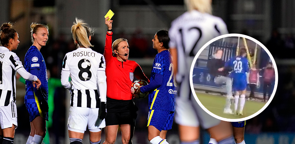 Chelsea-Spielerin Sam Kerr sah Rot. 