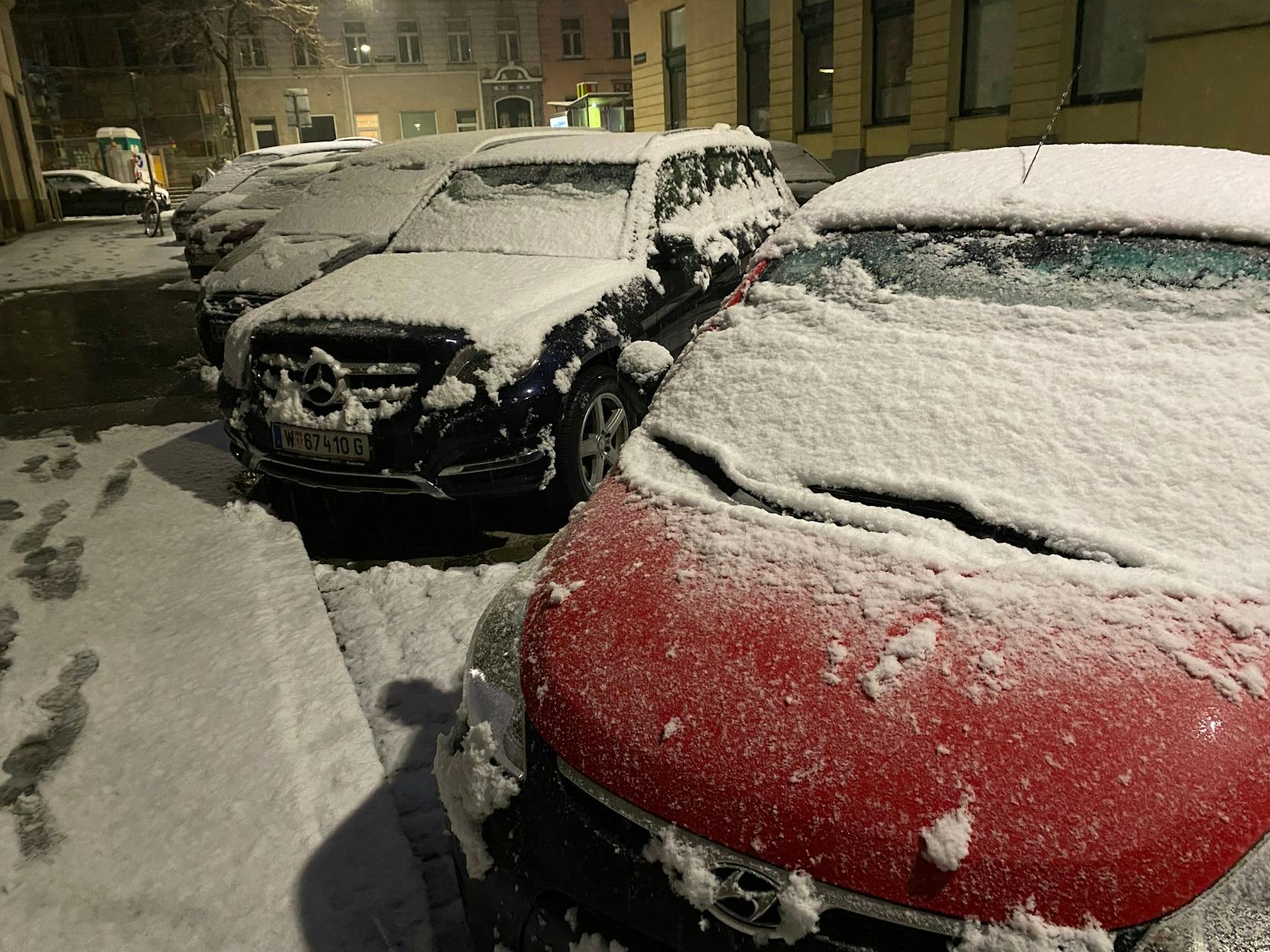 Am Donnerstag schneite es auch in Wien kräftig.