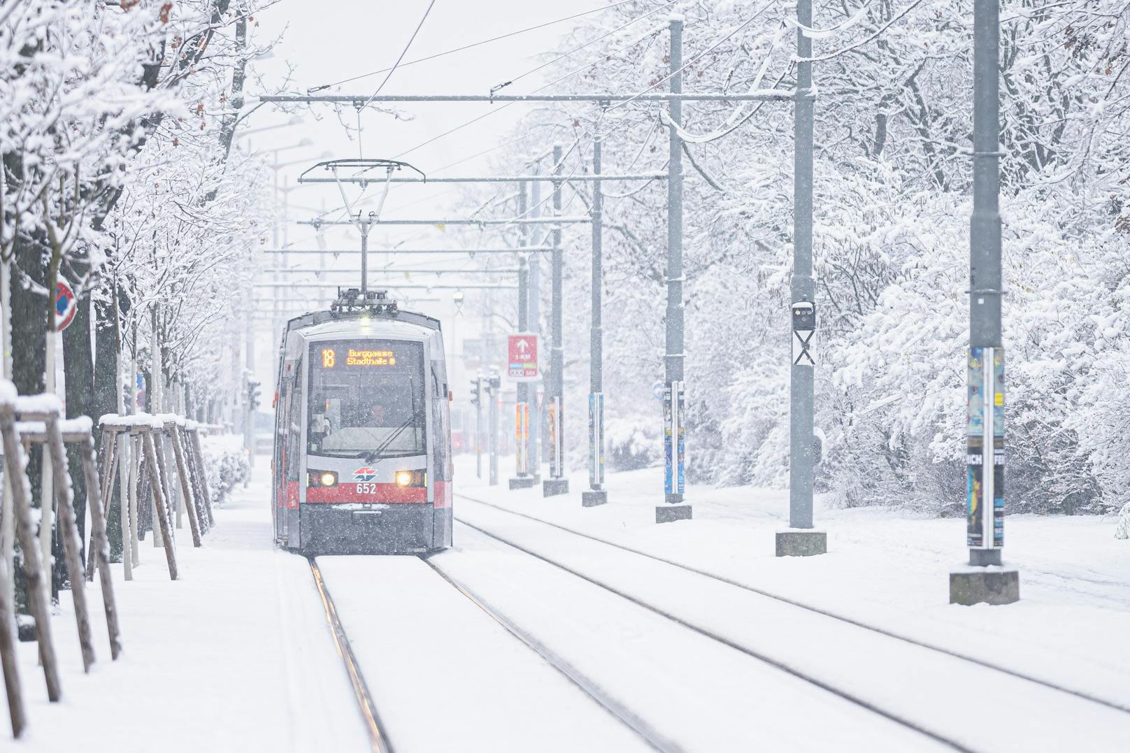 Schnee in Wien am 09.12.2021