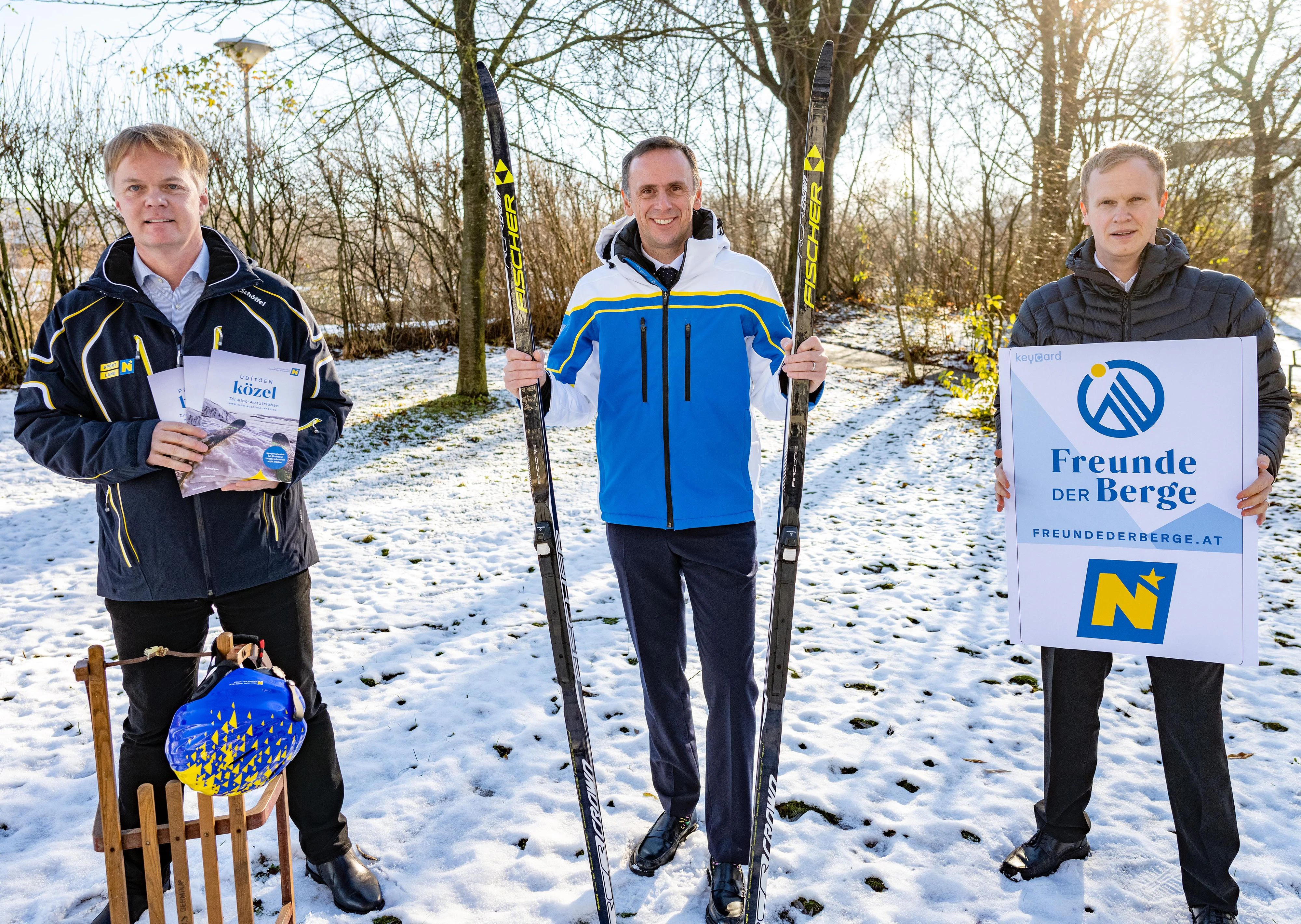 Michael Duscher – Geschäftsführer der Niederösterreich Werbung , Jochen Danninger – Tourismuslandesrat, Markus Redl – Geschäftsführer der ecoplus Alpin