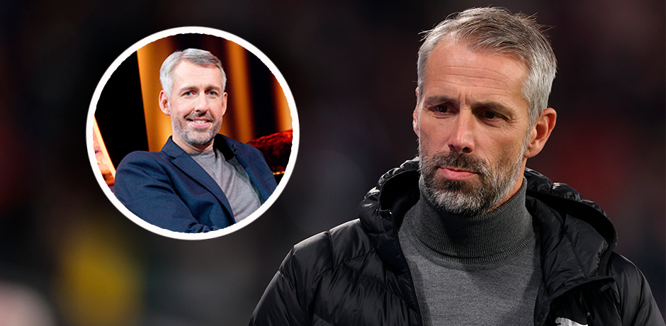 TV-Moderator Sebastian Pufpaff kam als Doppelgänger von Marco Rose ins Stadion. 