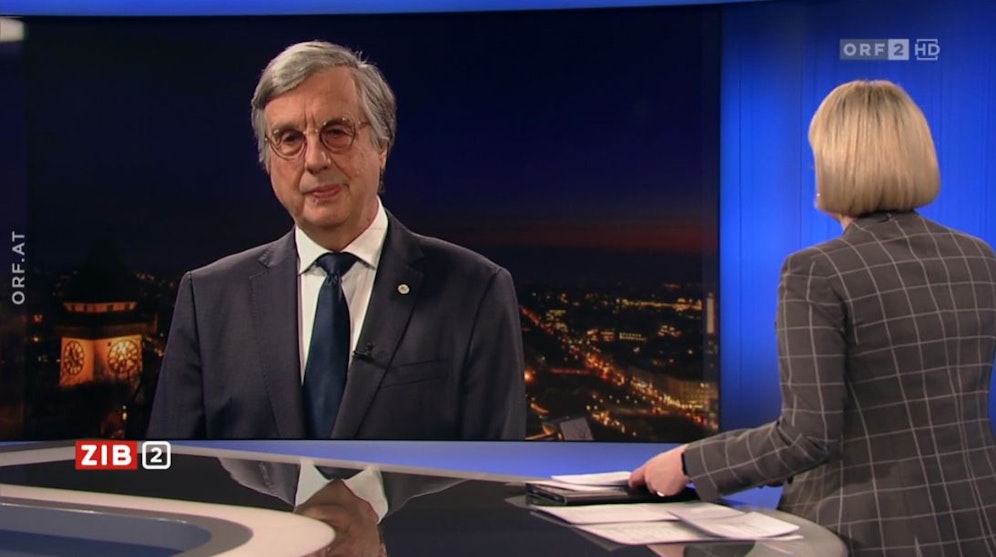 Der Rektor der MedUni Graz, Hellmut Samonigg, war am 10. Dezember zu Gast in der ZIB2 bei Lou Lorenz-Dittlbacher.