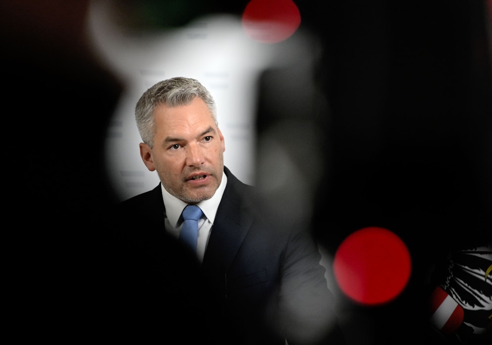 Kanzler Karl Nehammer gab 