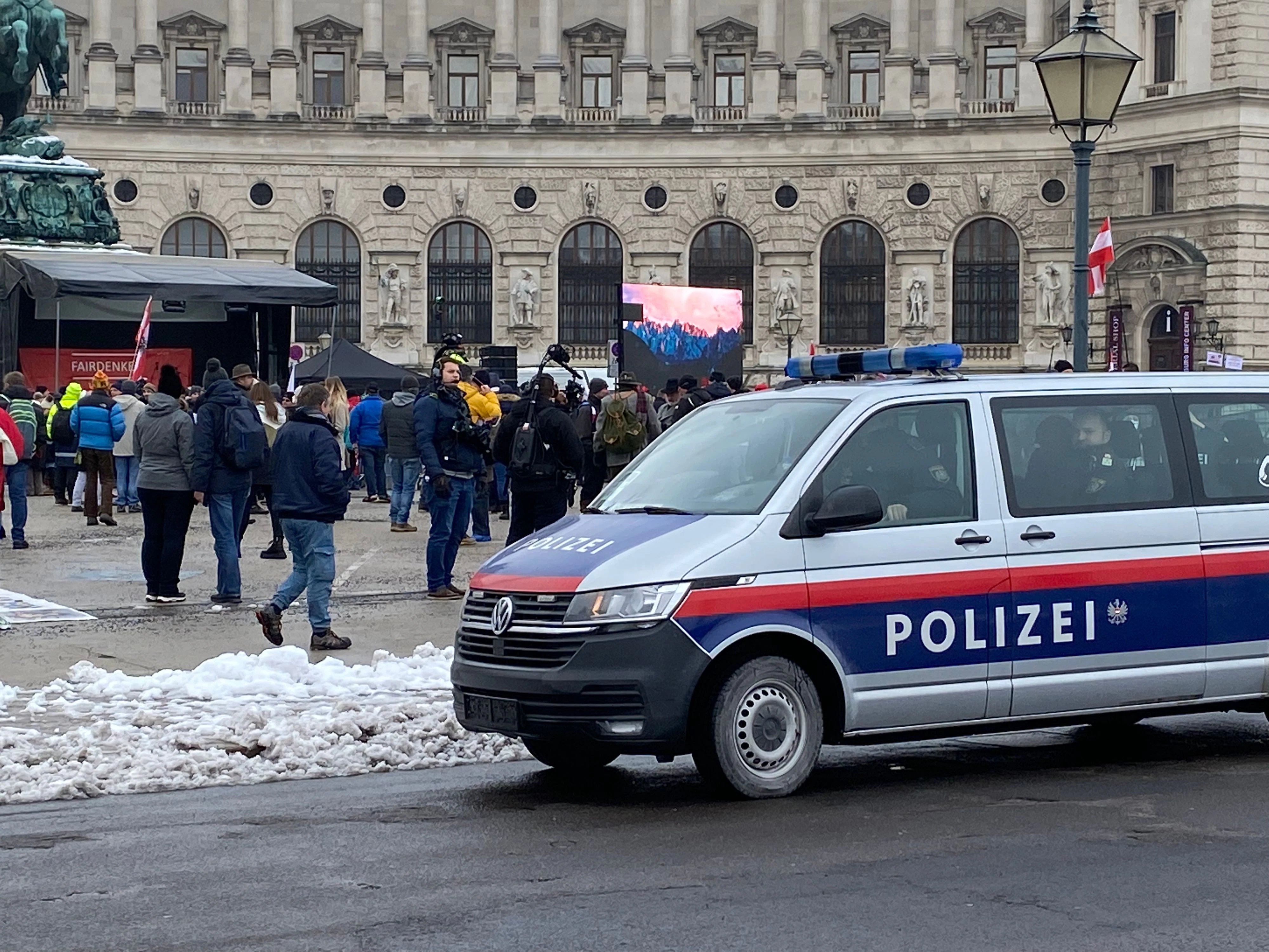 Impressionen von der Wiener Demonstration gegen die Corona-Maßnahmen der Regierung