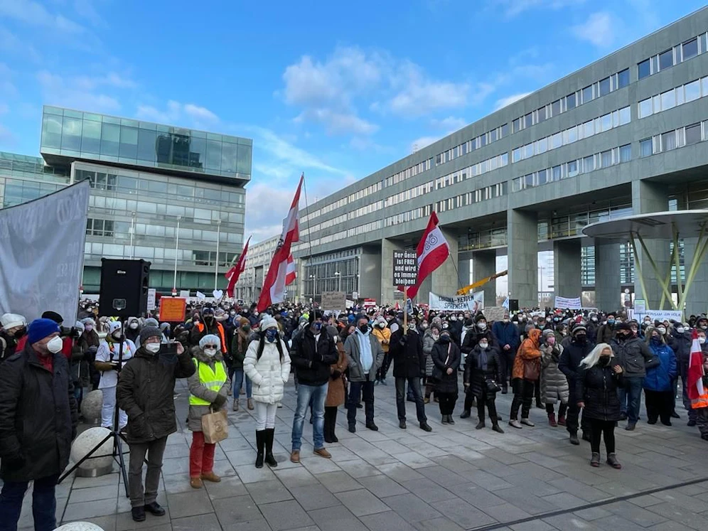 Corona-Demo in St. Pölten