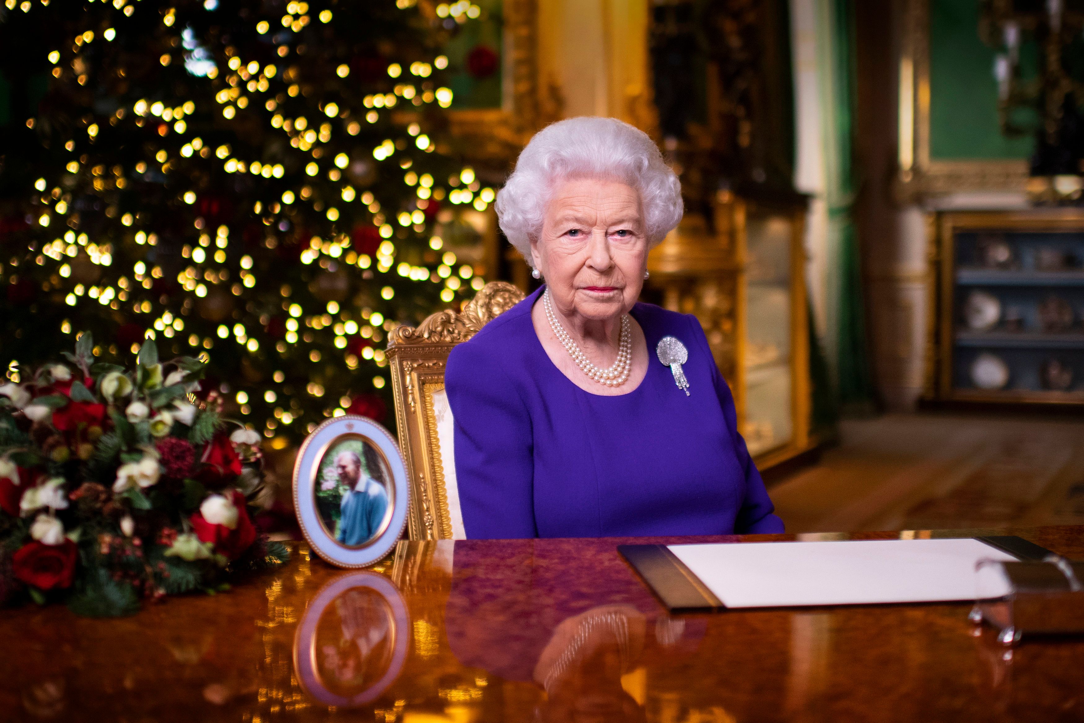<strong>Queen Elizabeth II</strong> bei ihrer jährlichen Weihnachtsansprache 2020.