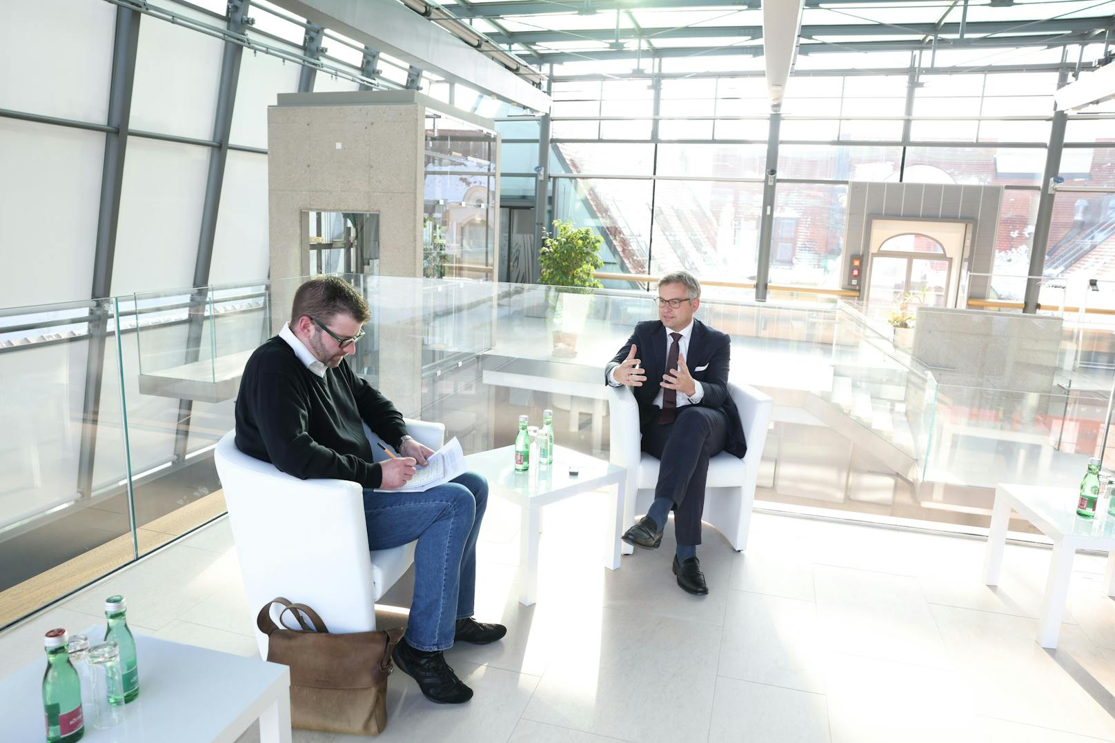Der neue Finanzminister Magnus Brunner im Interview mit "Heute".