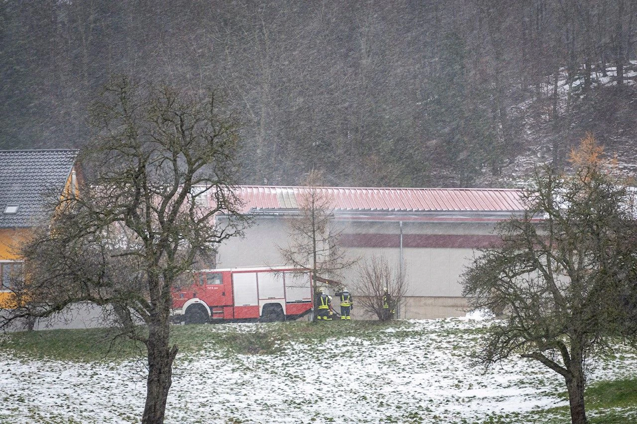 Brandausbruch in einem Hühnerstall