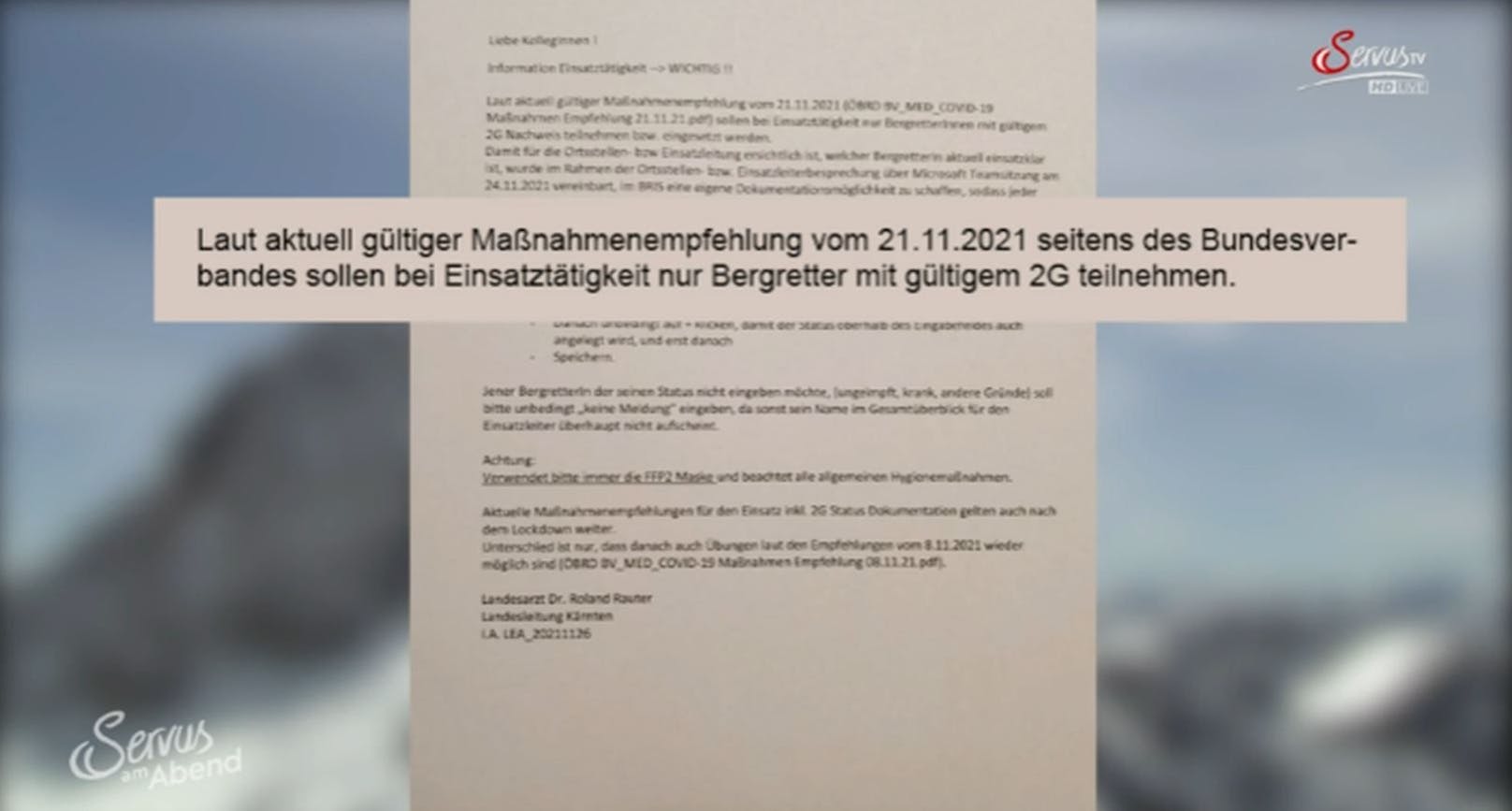 Die Empfehlung sei aber nicht bindend, schrieb der österreichische Bergrettungsdienst in einer zweiten Mitteilung.