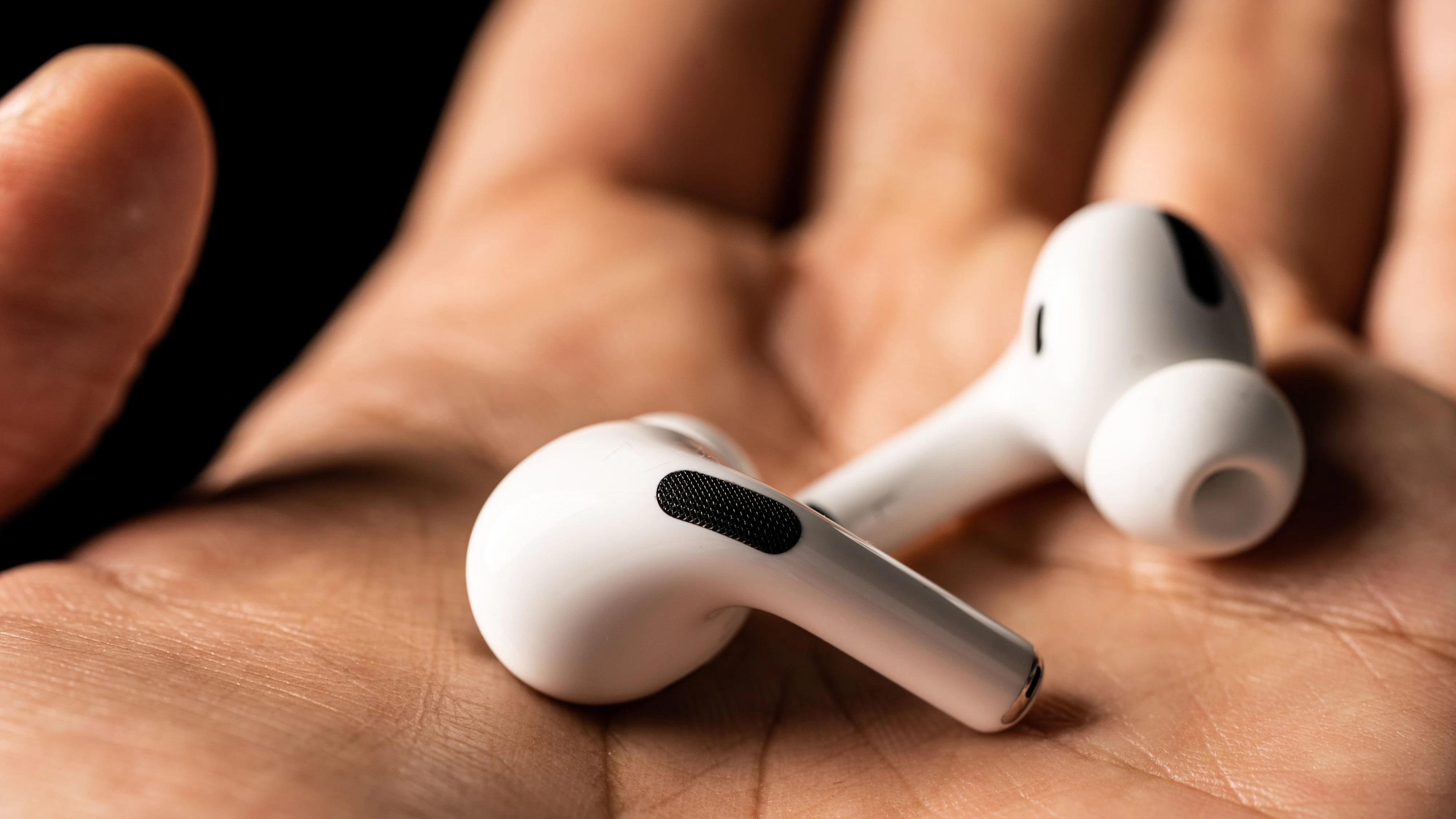 Kuala Lumpur, Malaysia - December 2019. The new airpods pro features active noise cancelling and  customizable fit