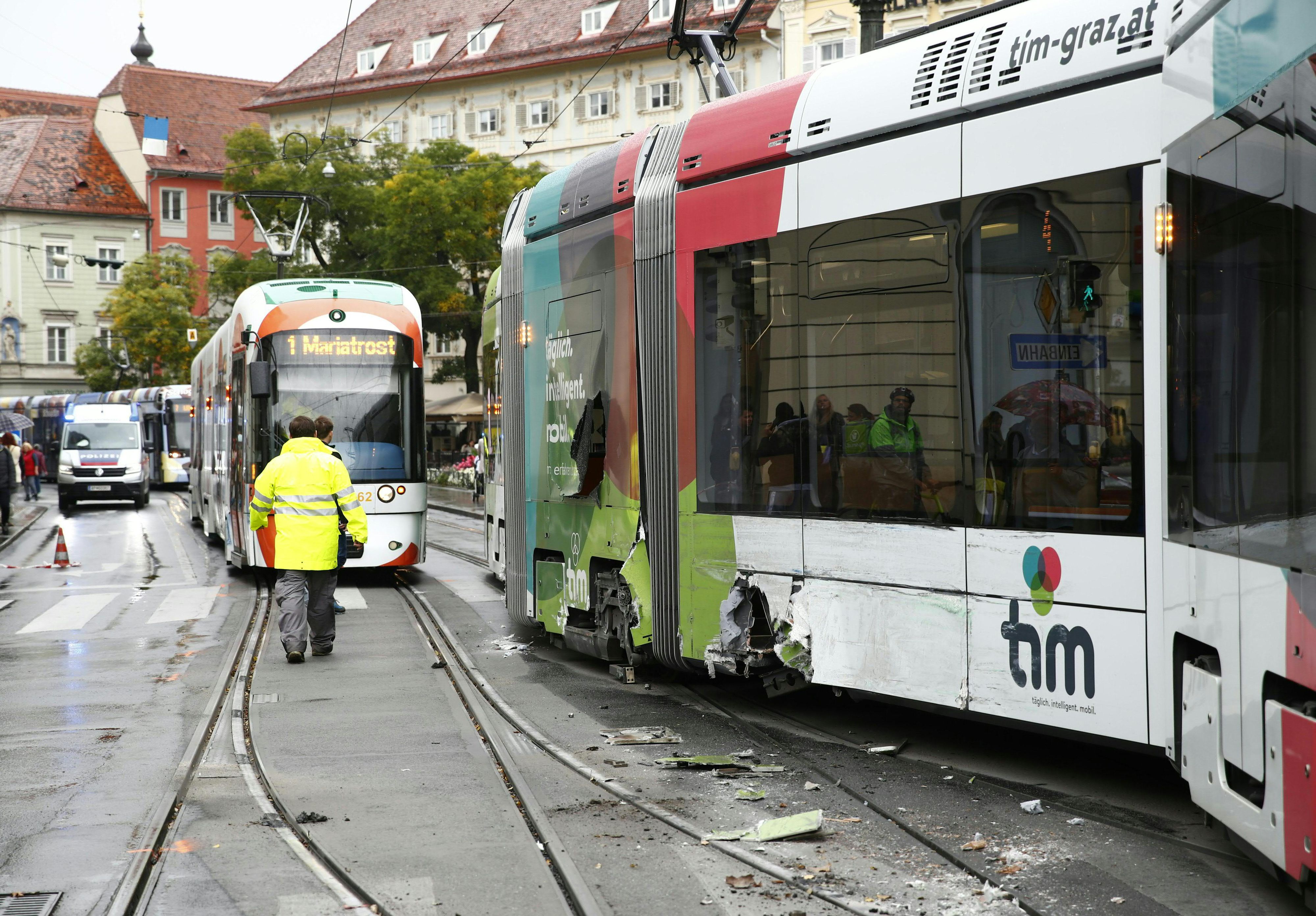Vor zwei Jahren waren in Graz ebenfalls zwei Straßenbahnen kollidiert.