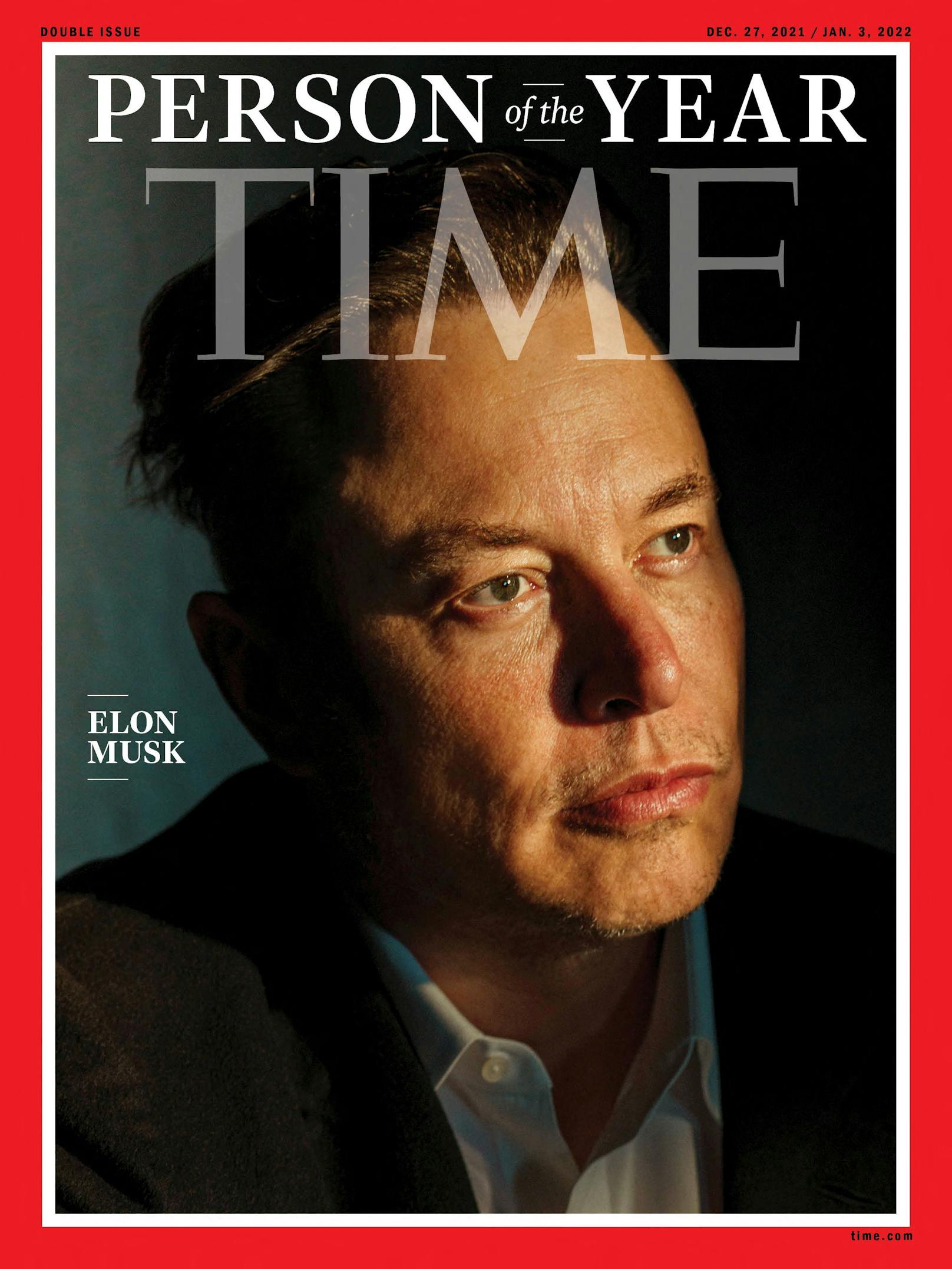 Das renommierte "Time"-Magazine wählte Musk 2021 zur Persönlichkeit des Jahres.