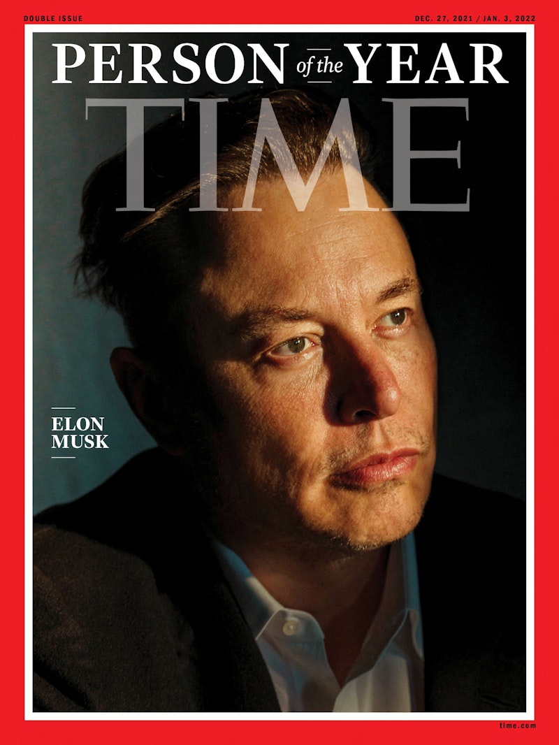 Das renommierte "Time"-Magazine wählte Musk 2021 zur Persönlichkeit des Jahres.