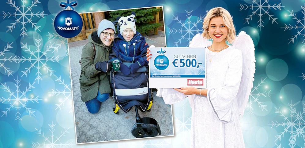 Susanne und ihr Sohn Thimo freuen sich über 500 Euro vom <em>