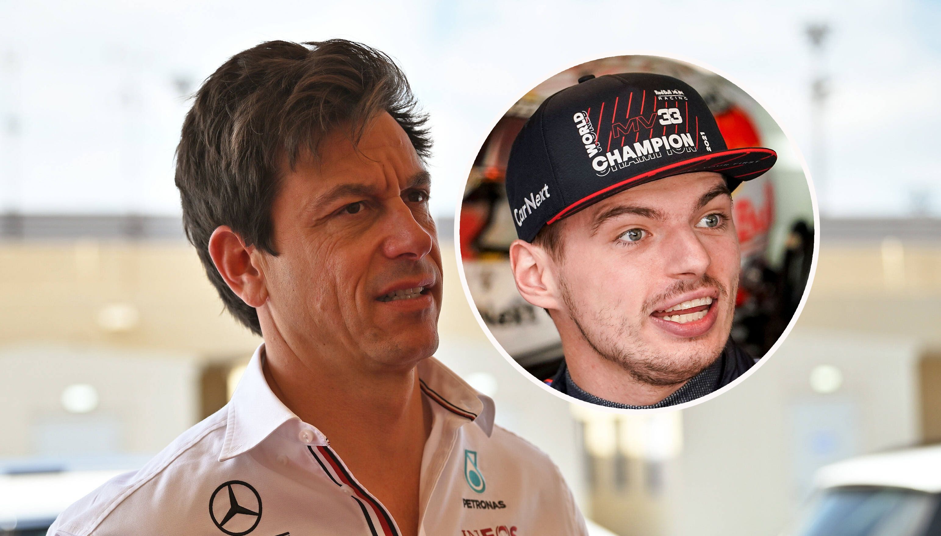 Toto Wolff (l.) gratulierte Max Verstappen.