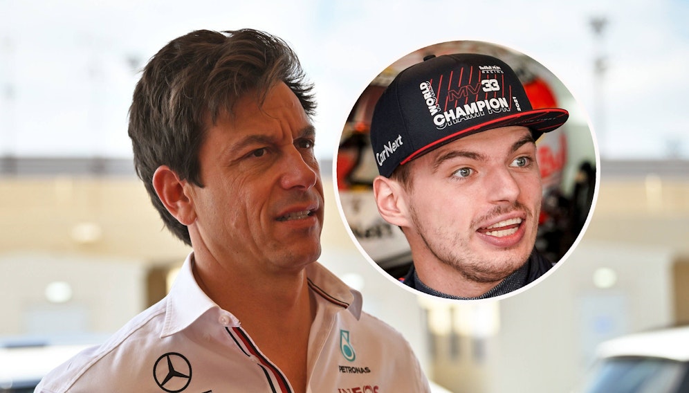 Toto Wolff (l.) gratulierte Max Verstappen.