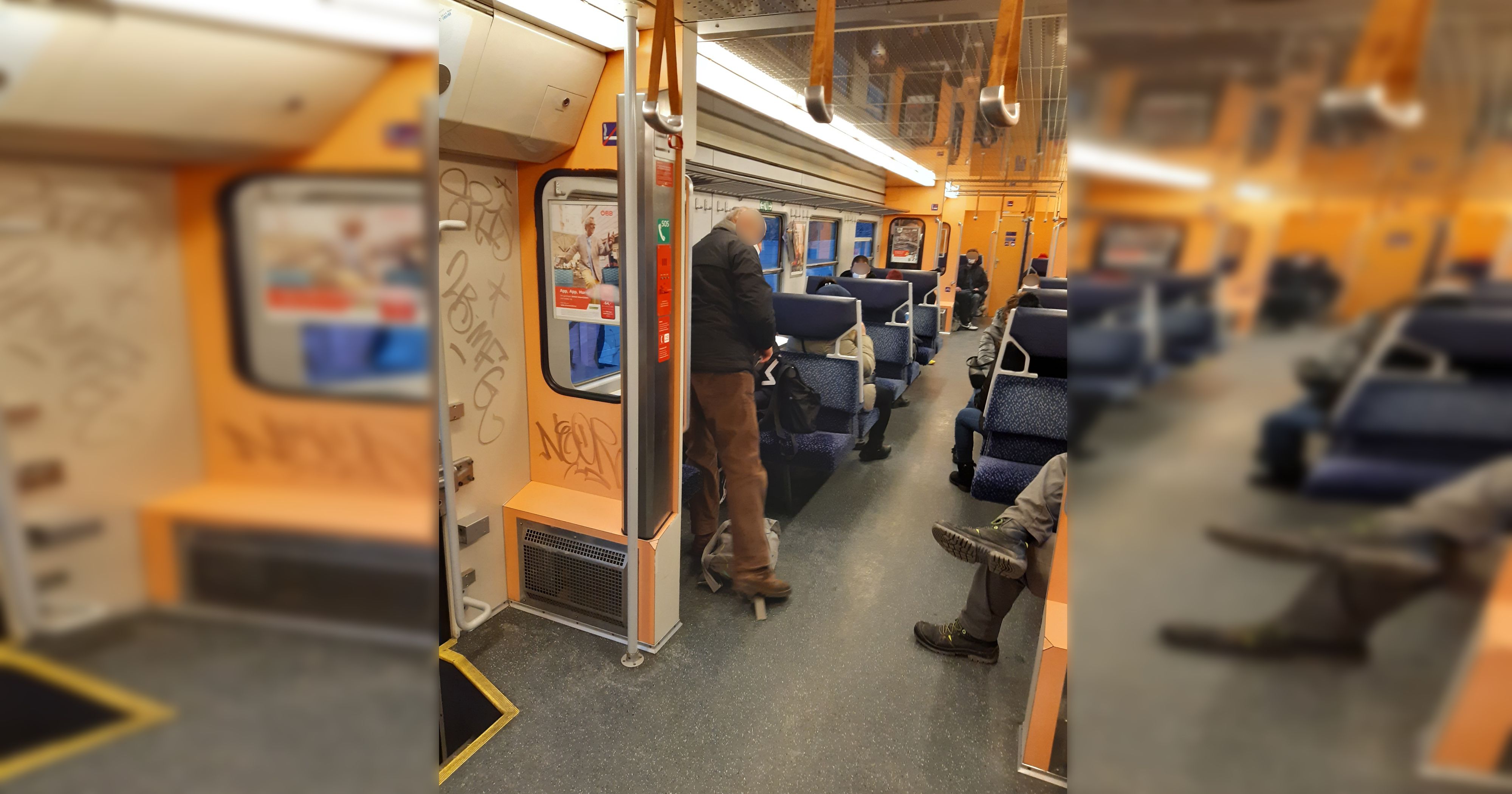 Josef saß eigenen Angaben zufolge eine Stunde lang in der S80 fest.