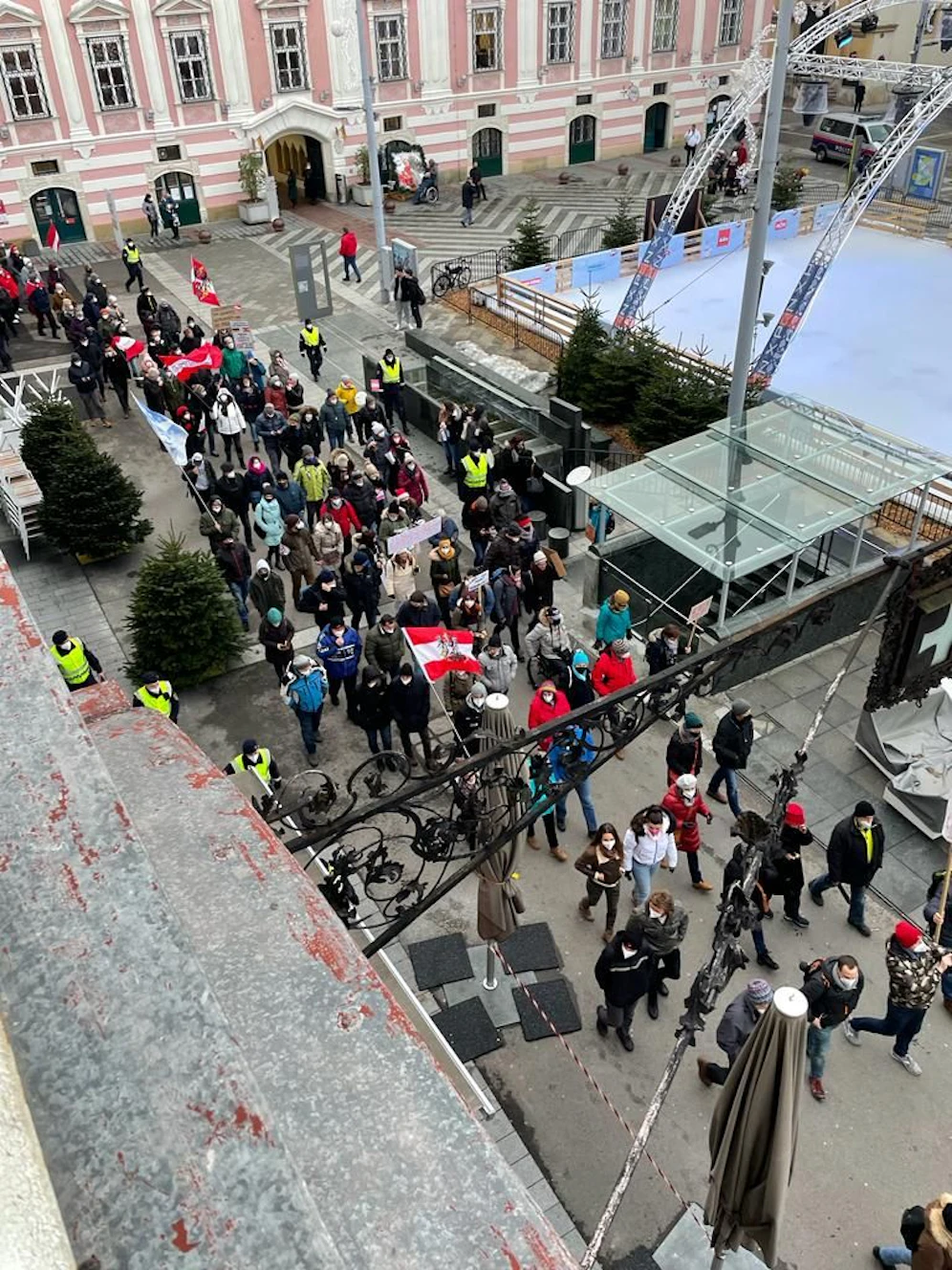 Demo am Rathausplatz in St. Pölten