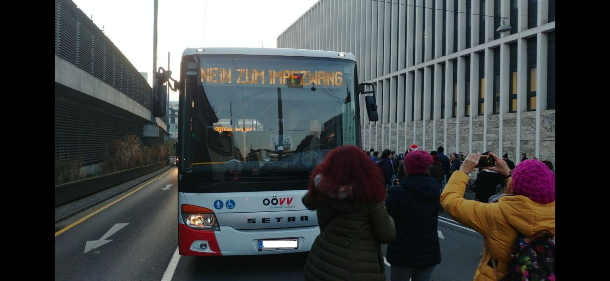 Bei der Impfgegner-Demo Mittwoch in Linz gab es wieder einen 