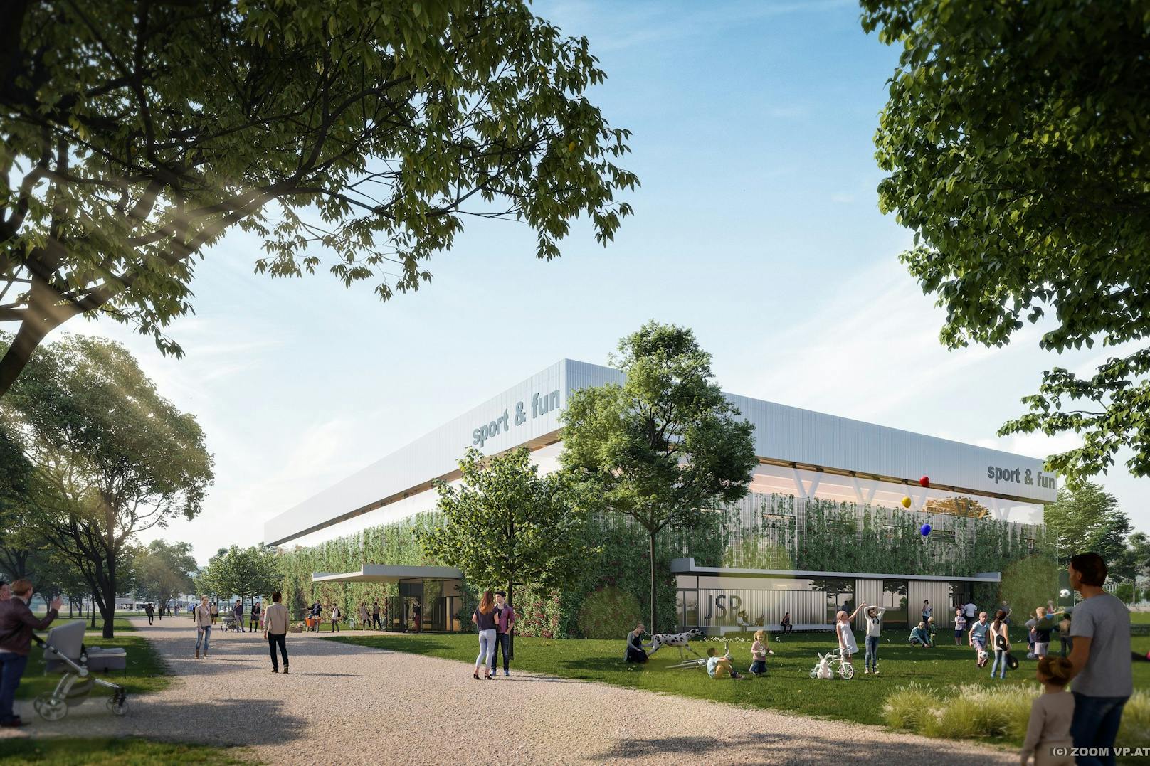 Derzeit läuft die Detailplanung. Im Sommer 2023 soll die Halle zwischen Lassallestraße und Ausstellungsstraße fertig sein.