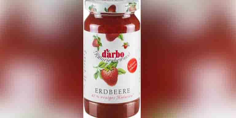 Produktrückruf einer Charge Darbo Kalorienreduzierte Konfitüre Erdbeere