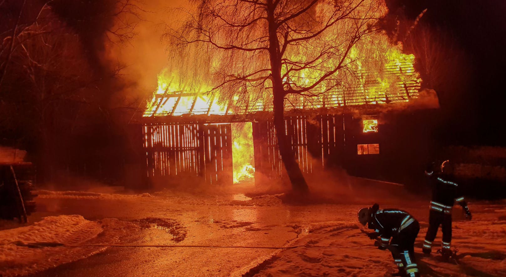 Die Wehren bekämpften das Flammenmeer.