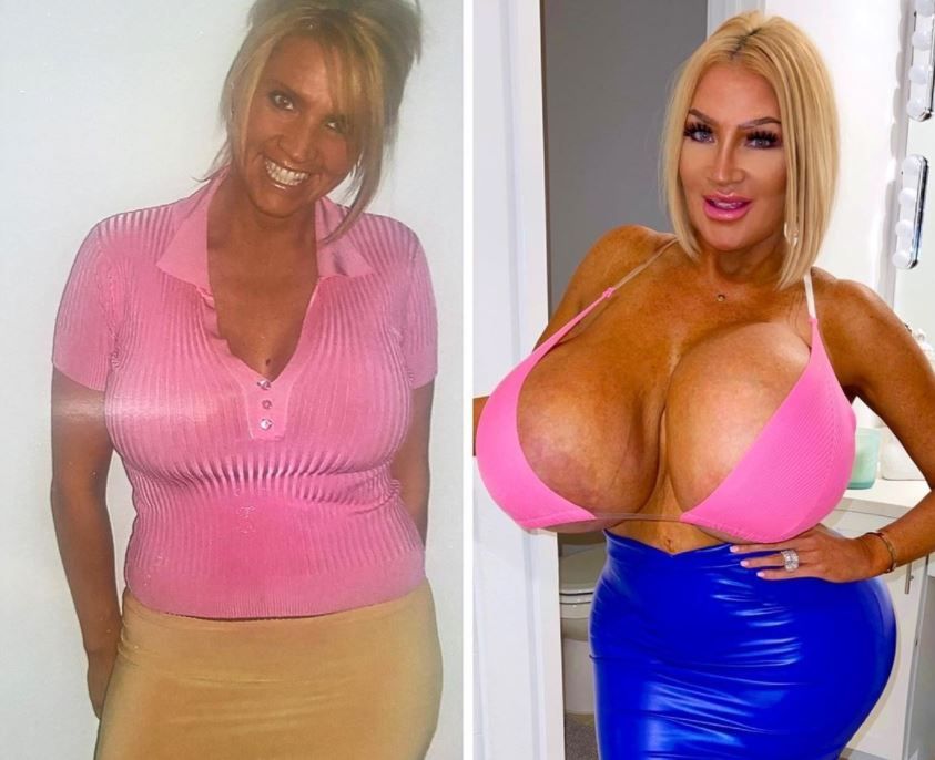 Links: So sah <strong>Allegra Cole</strong> noch vor 15 Jahren aus. Rechts: So sieht die XXXL-Influencerin heute aus.