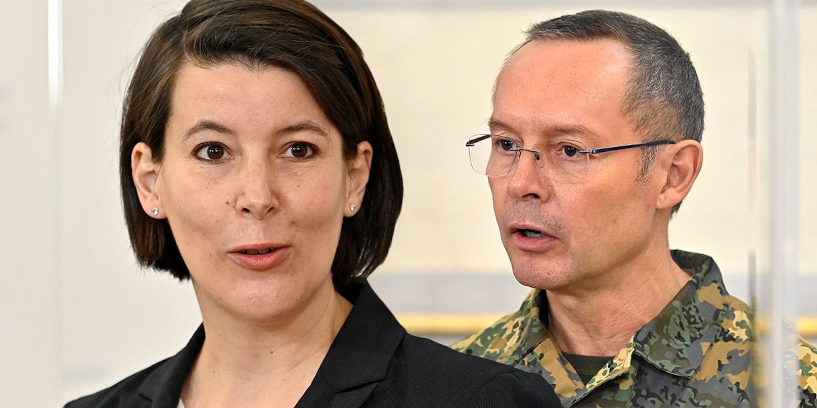 Chief Medical Officer Katharina Reich und Generalmajor Rudolf Striedinger leiten das neue Krisen-Team GECKO.