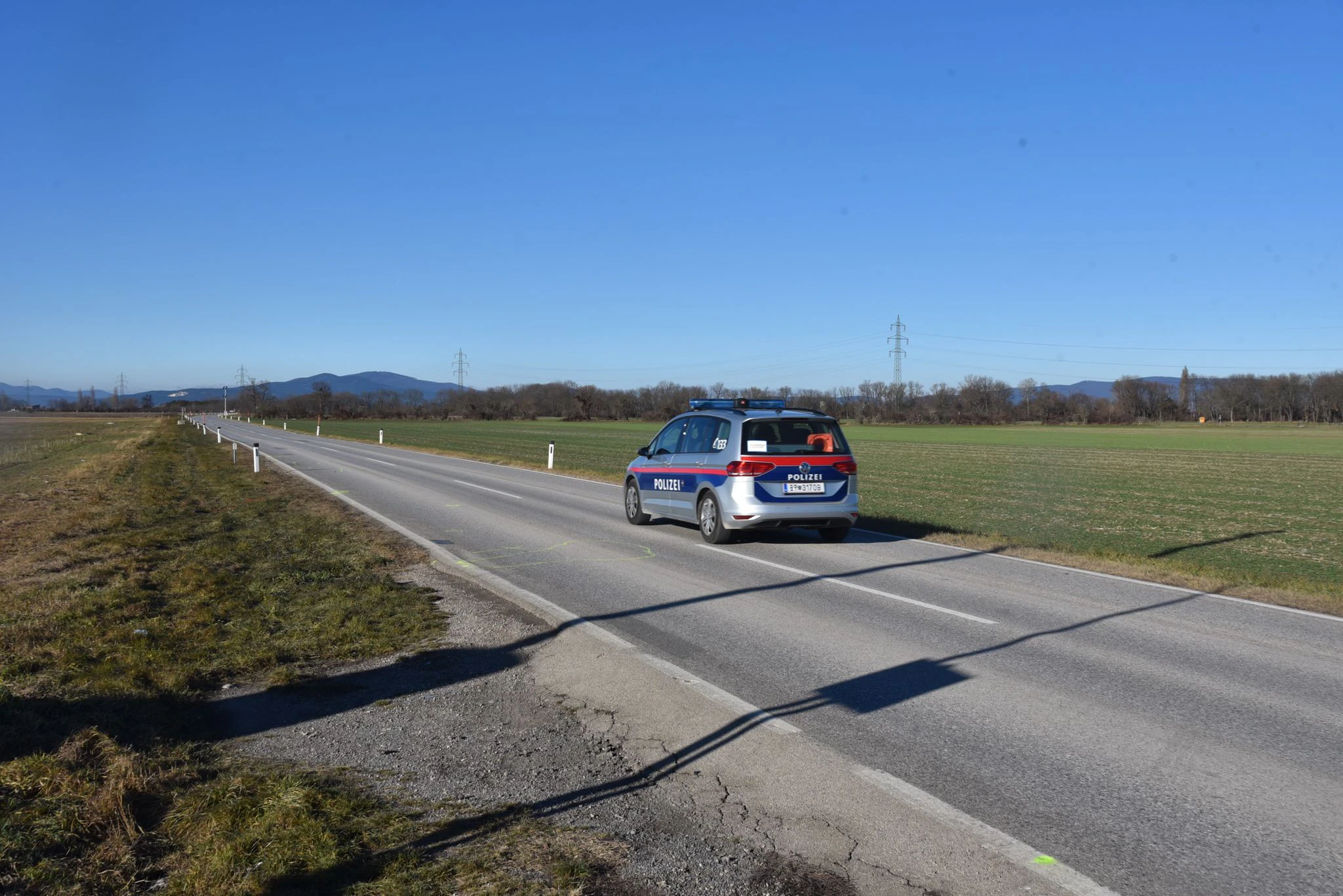 Radfahrer von Pkw erfasst und getötet: Die Unfallstelle