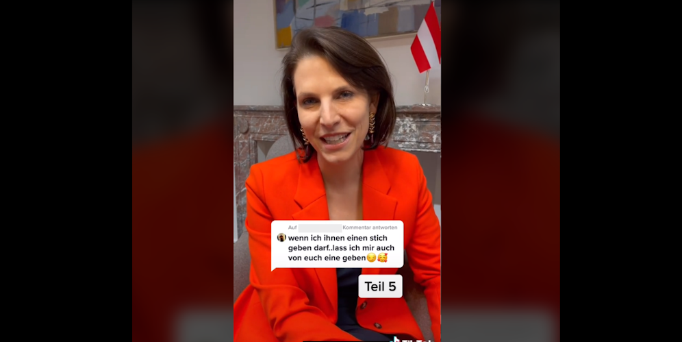 Die Antwort von Karoline Edtstadler auf eine sexistische Nachricht ließ nicht lange auf sich warten.&nbsp;