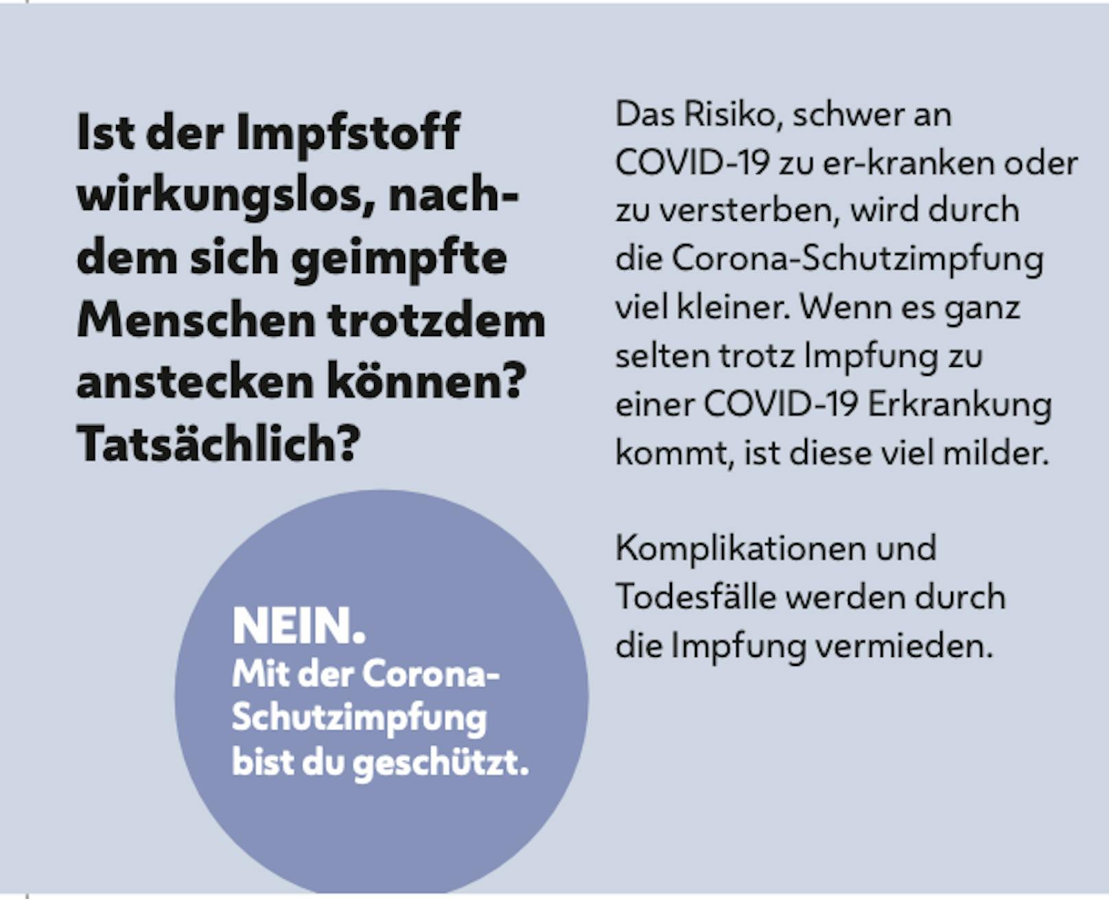Mit diesem Info-Folder will die Stadt in Wiener Schulen gegen hartnäckige Impf-Mythen angehen.