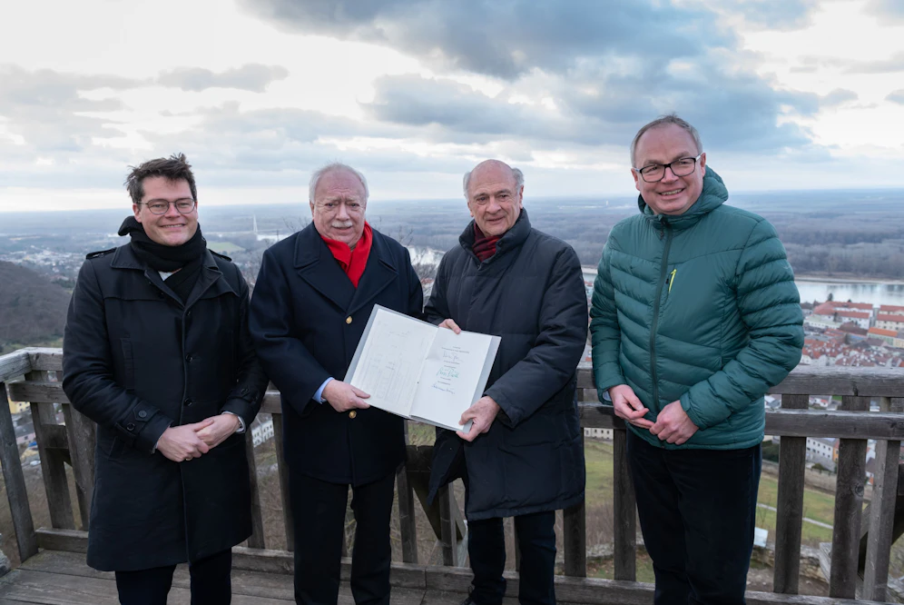 25 Jahre Nationalpark Donau-Auen: Stephan Pernkopf (r.) erinnerte sich mit Erwin Pröll und Michael Häupl sowie Jürgen Czernohorszky&nbsp;(l.) an die Anfänge.