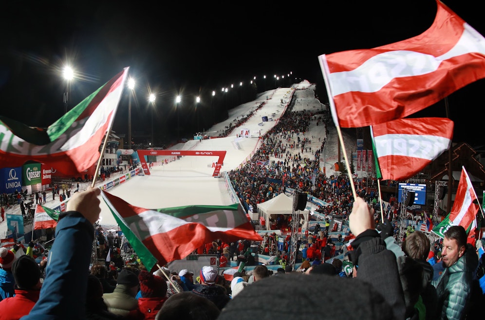 Abgespeckte Kulisse in Flachau.