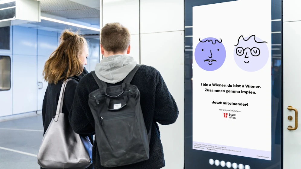 Auch in den U-Bahnstationen wird man an der Kampagne vorbeikommen.