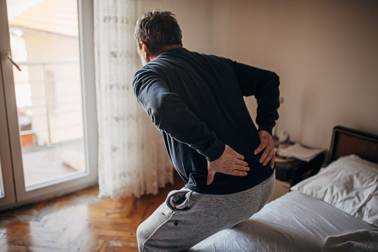 always with back pain