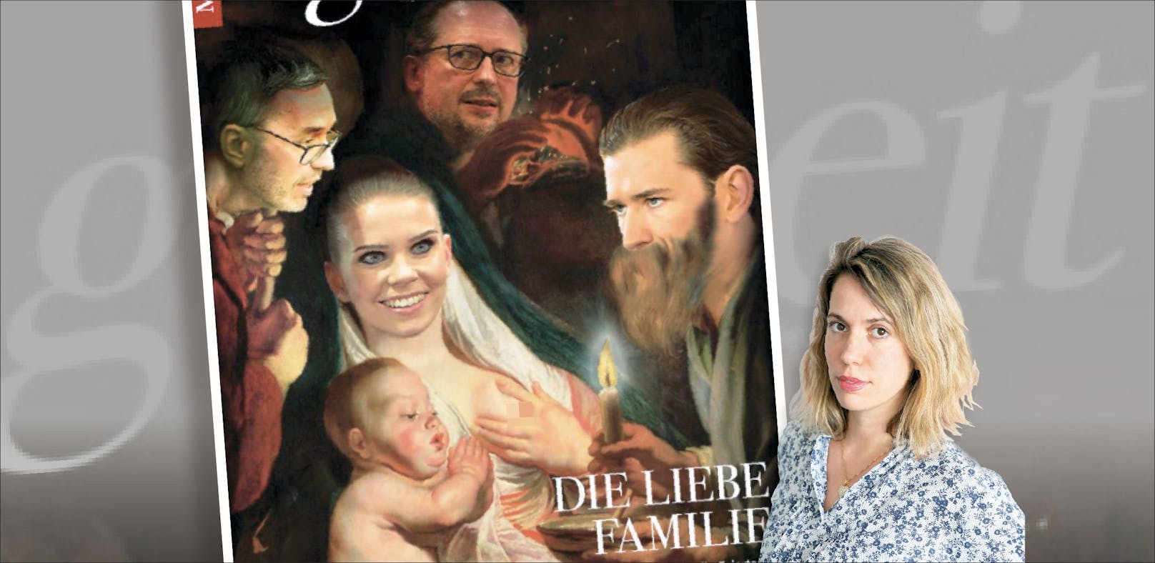 Oh Himmel! Das neue Cover der "Best of Böse"-Satire-Beilage des "Falter" zeigt Susanne Thier barbusig.