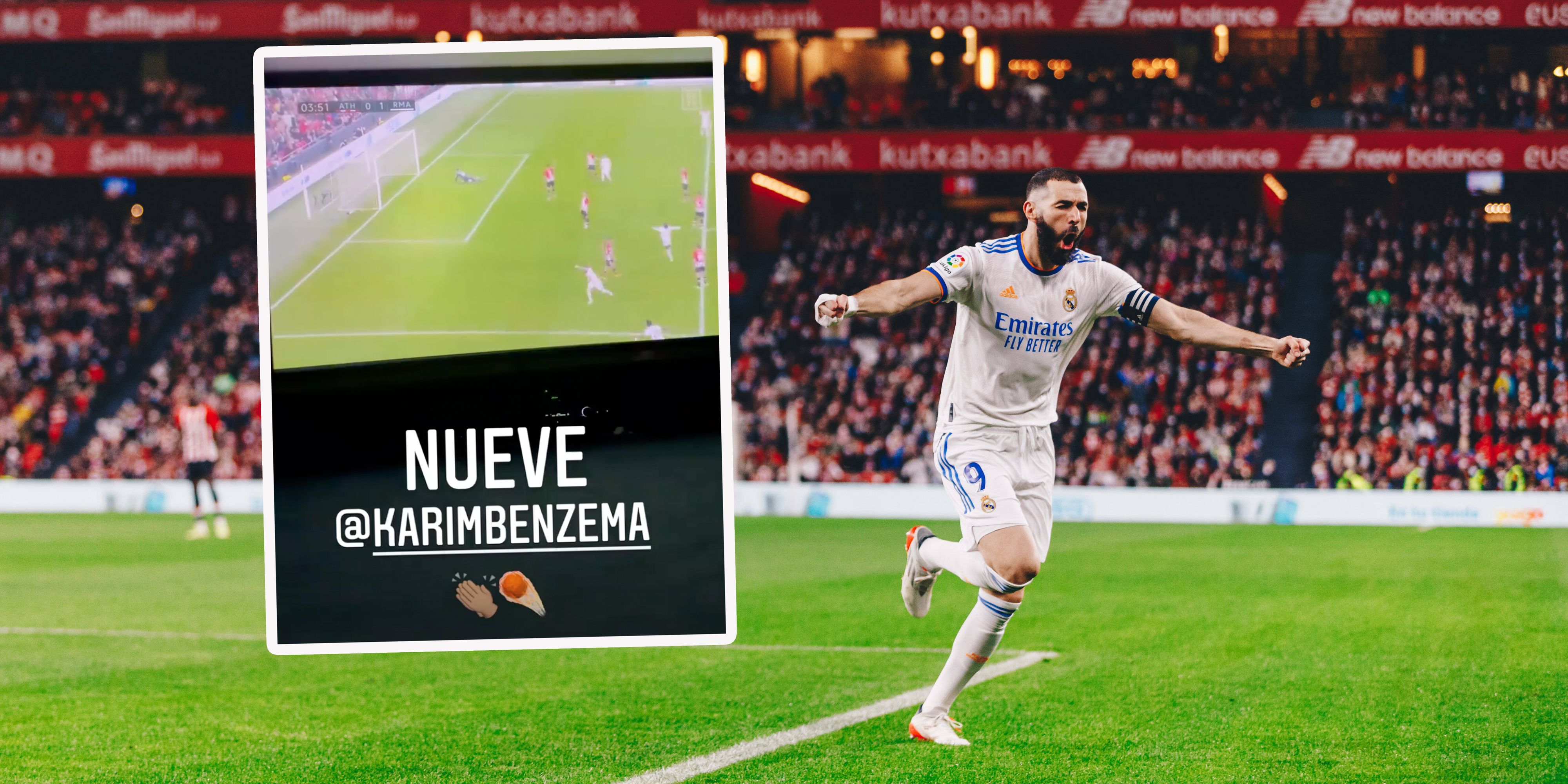 Karim Benzema schießt Real zum Sieg, Alaba jubelt daheim auf der Couch.