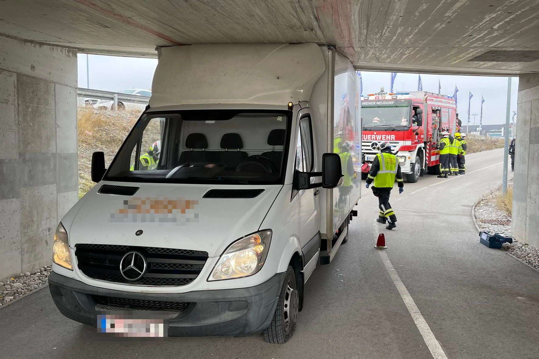 Die Feuerwehr im Einsatz.